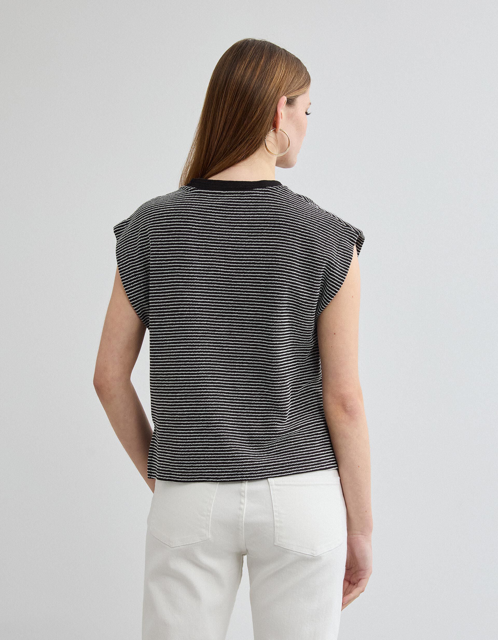 Comprar Online T-shirt Riscas, Mulher, Preto