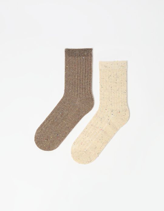 Comprar Online Pack 2 Pares de Meias, Mulher, Castanho