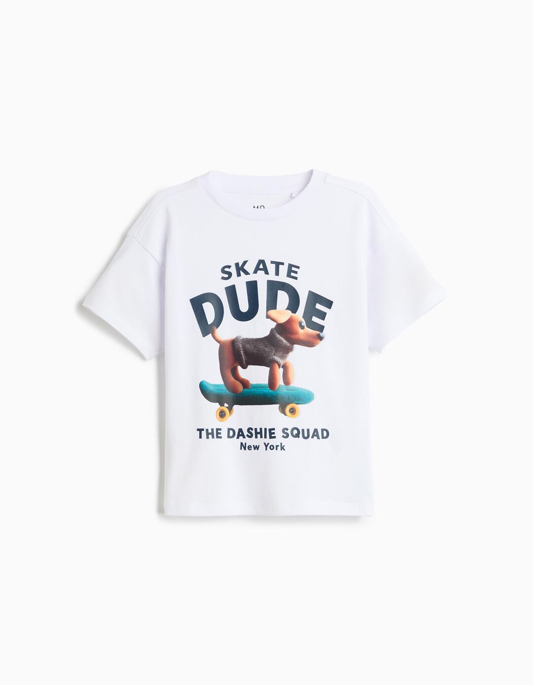 T-shirt Estampada, Menino, Branco