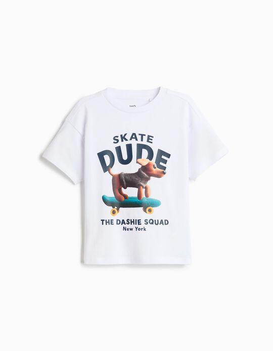 Comprar Online T-shirt Estampada, Menino, Branco