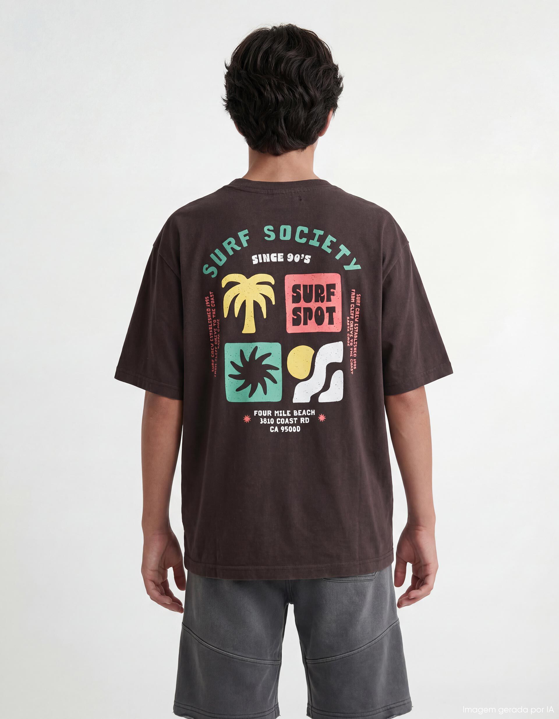 Comprar Online T-shirt Estampada, Menino, Preto