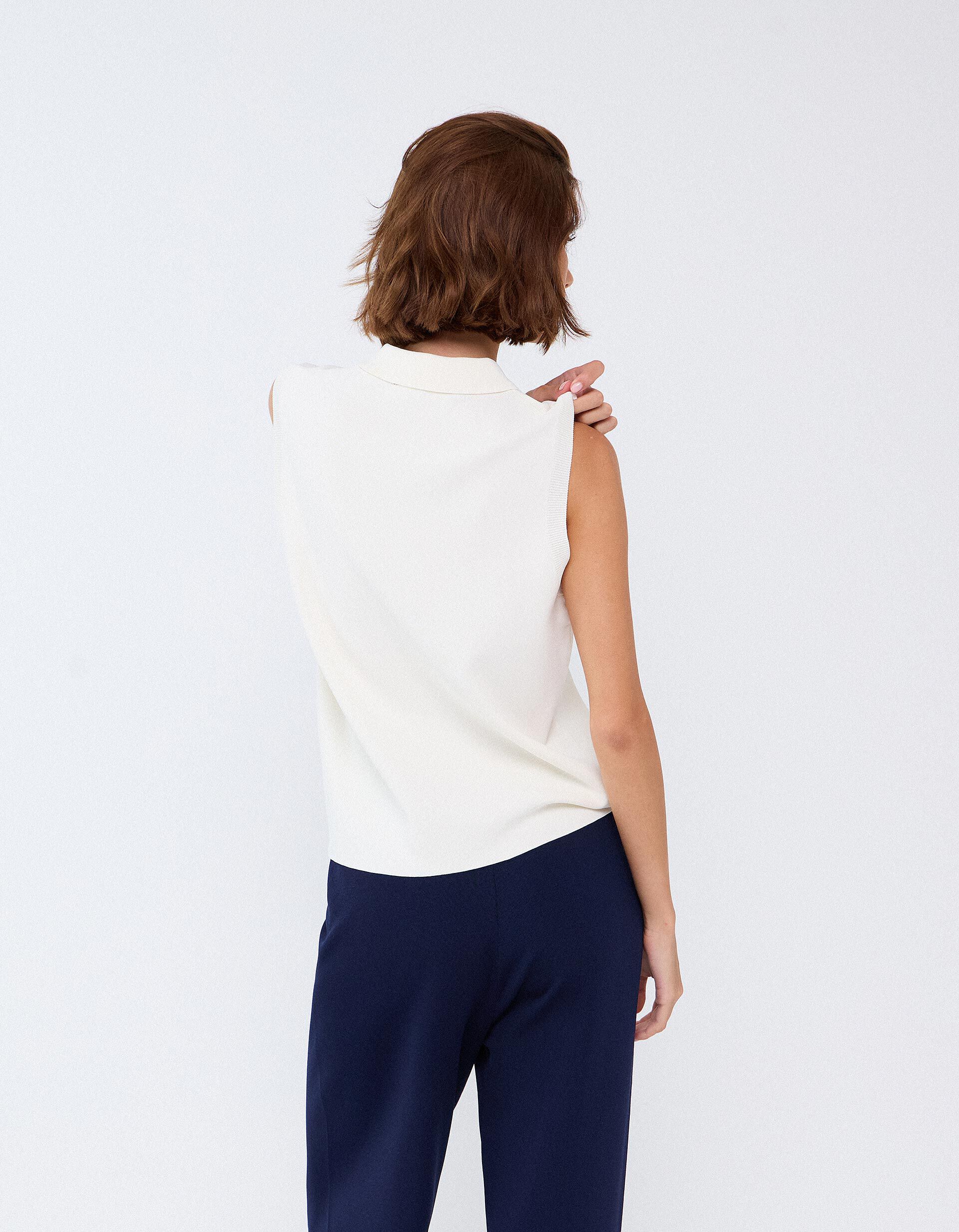 Comprar Online Polo Sem Mangas, Mulher, Bege Claro
