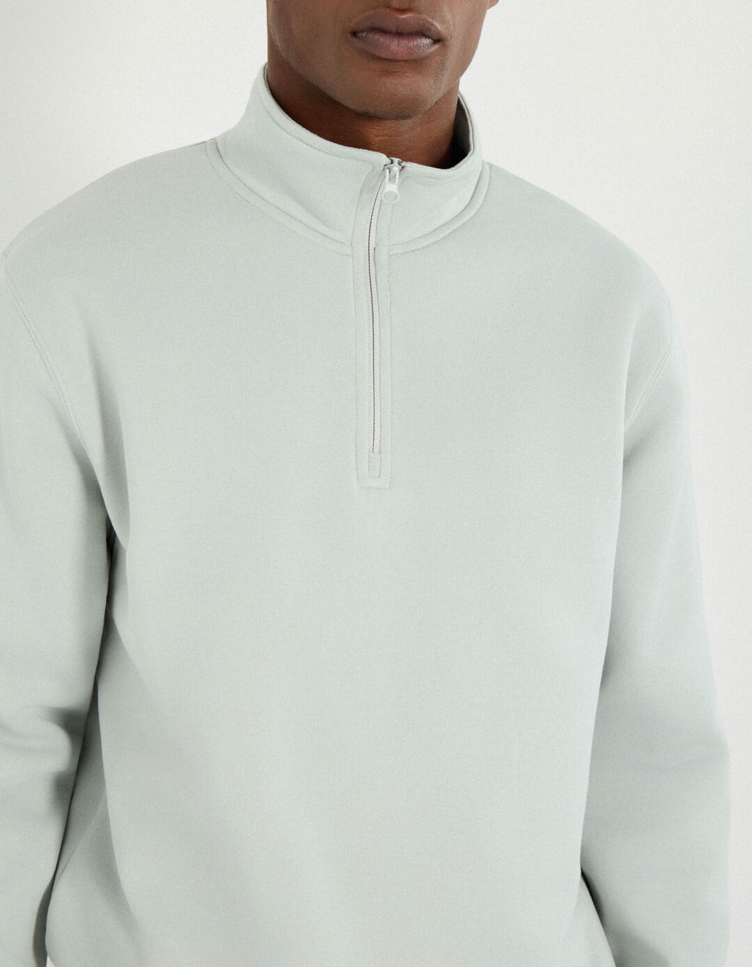 Sweatshirt com Fecho, Homem, Verde Claro