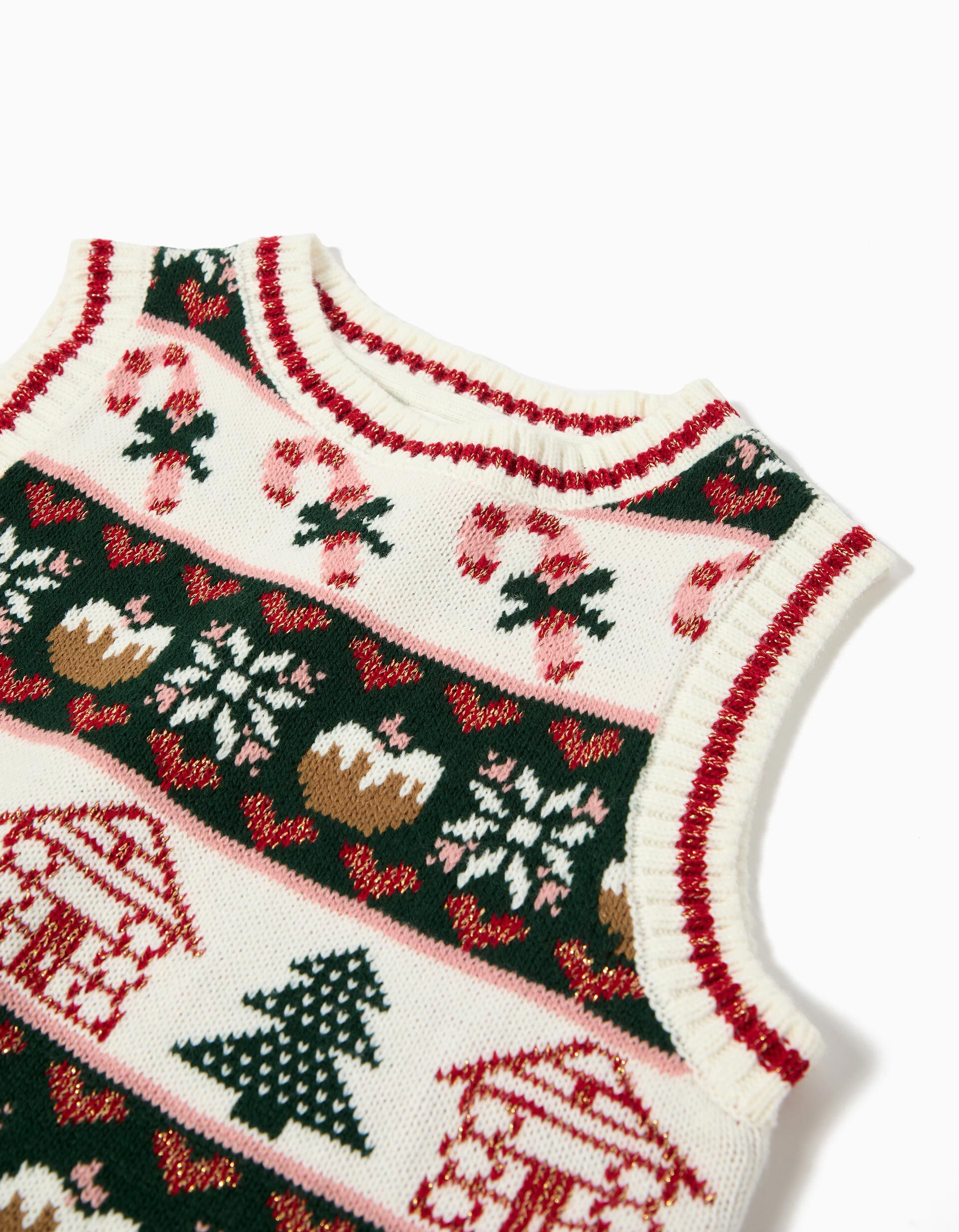 Comprar Online Colete de Malha, Menina, Bege Claro