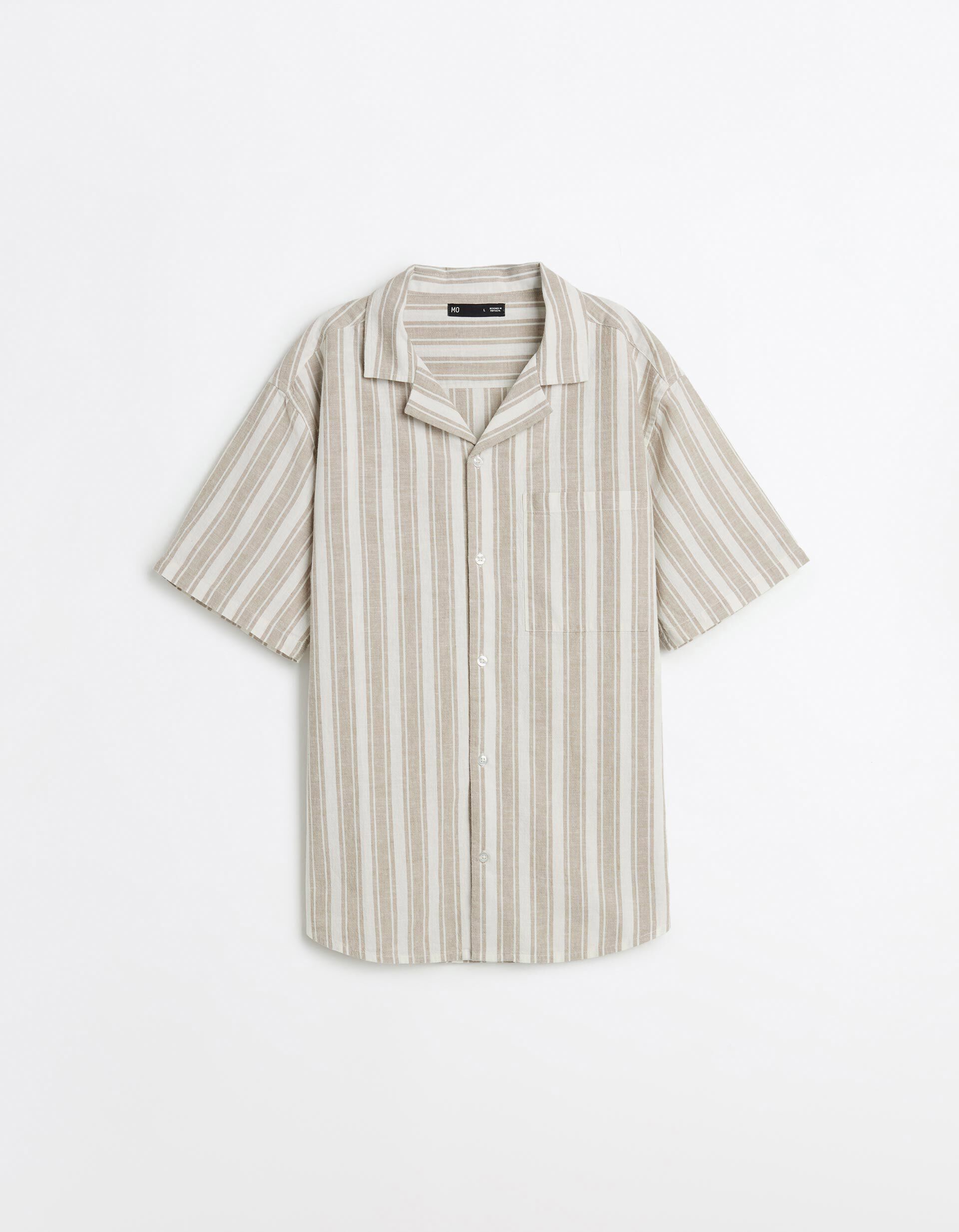 Comprar Online Camisa Resort com Linho, Homem, Bege