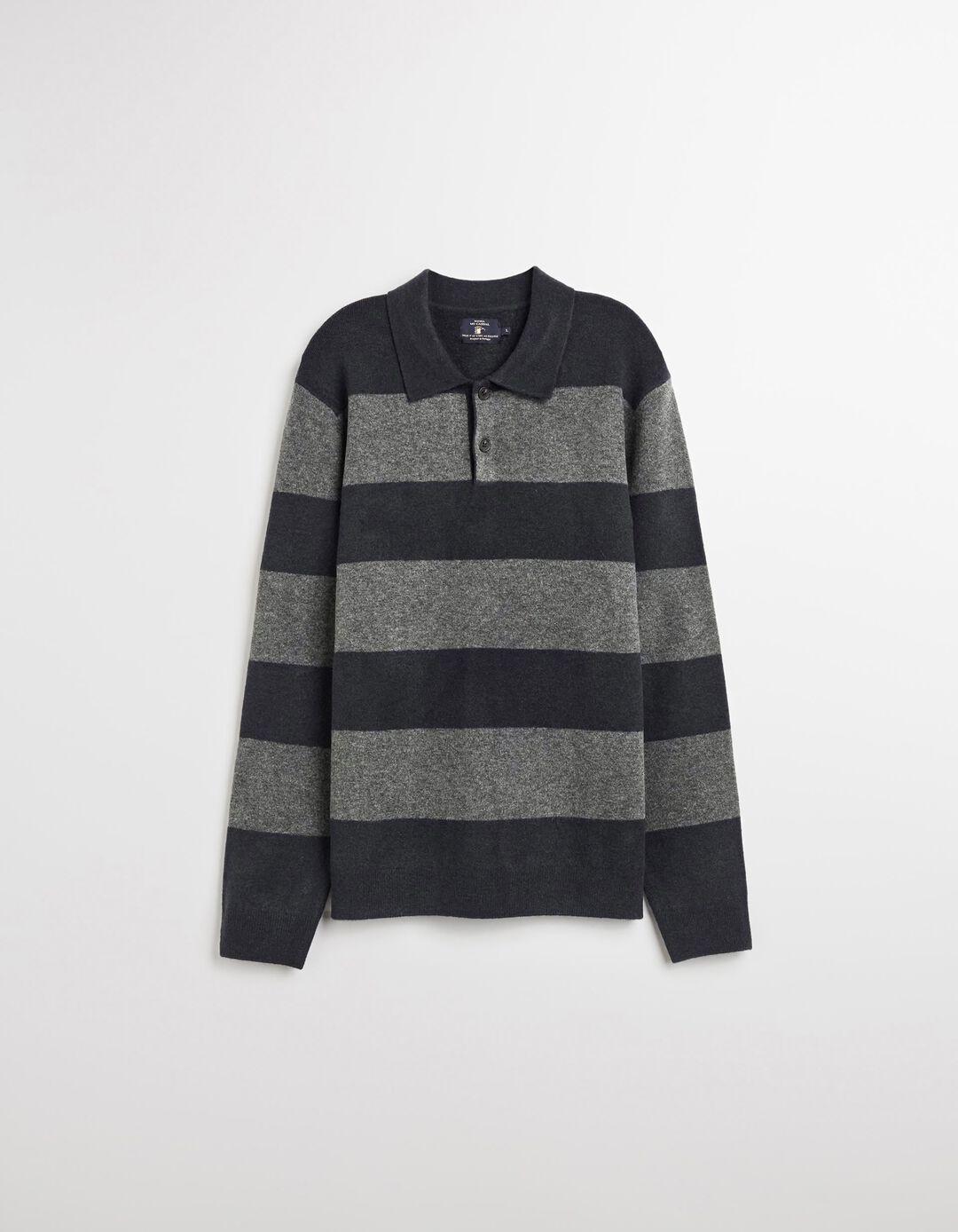 Polo de Malha às Riscas, Homem, Azul Escuro