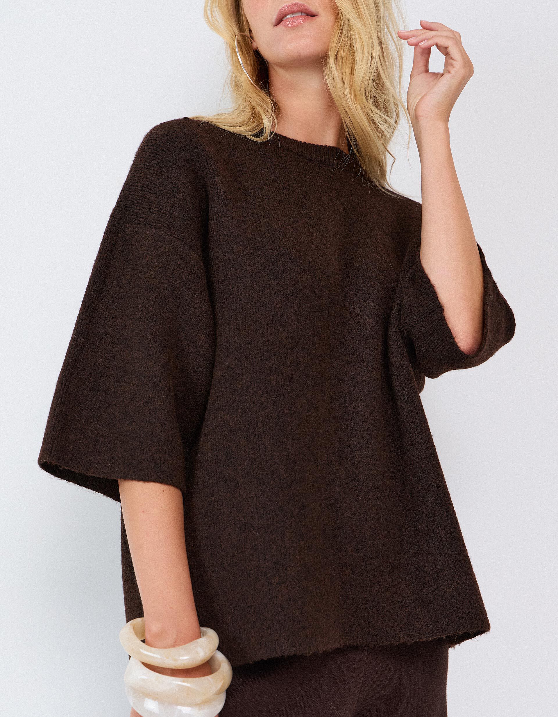 Comprar Online Camisola De Malha, Mulher, Castanho Escuro