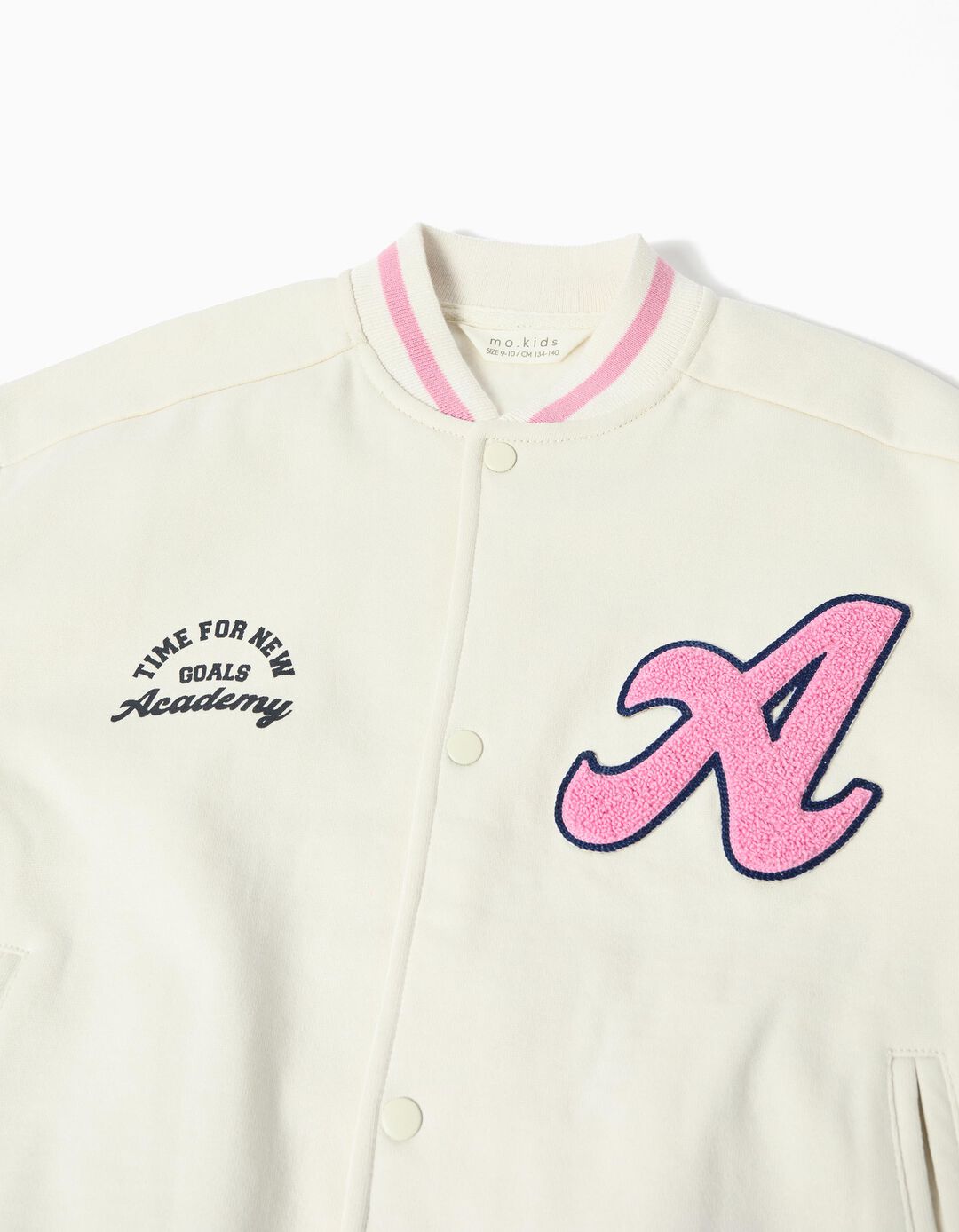 Casaco Bomber, Menina, Branco