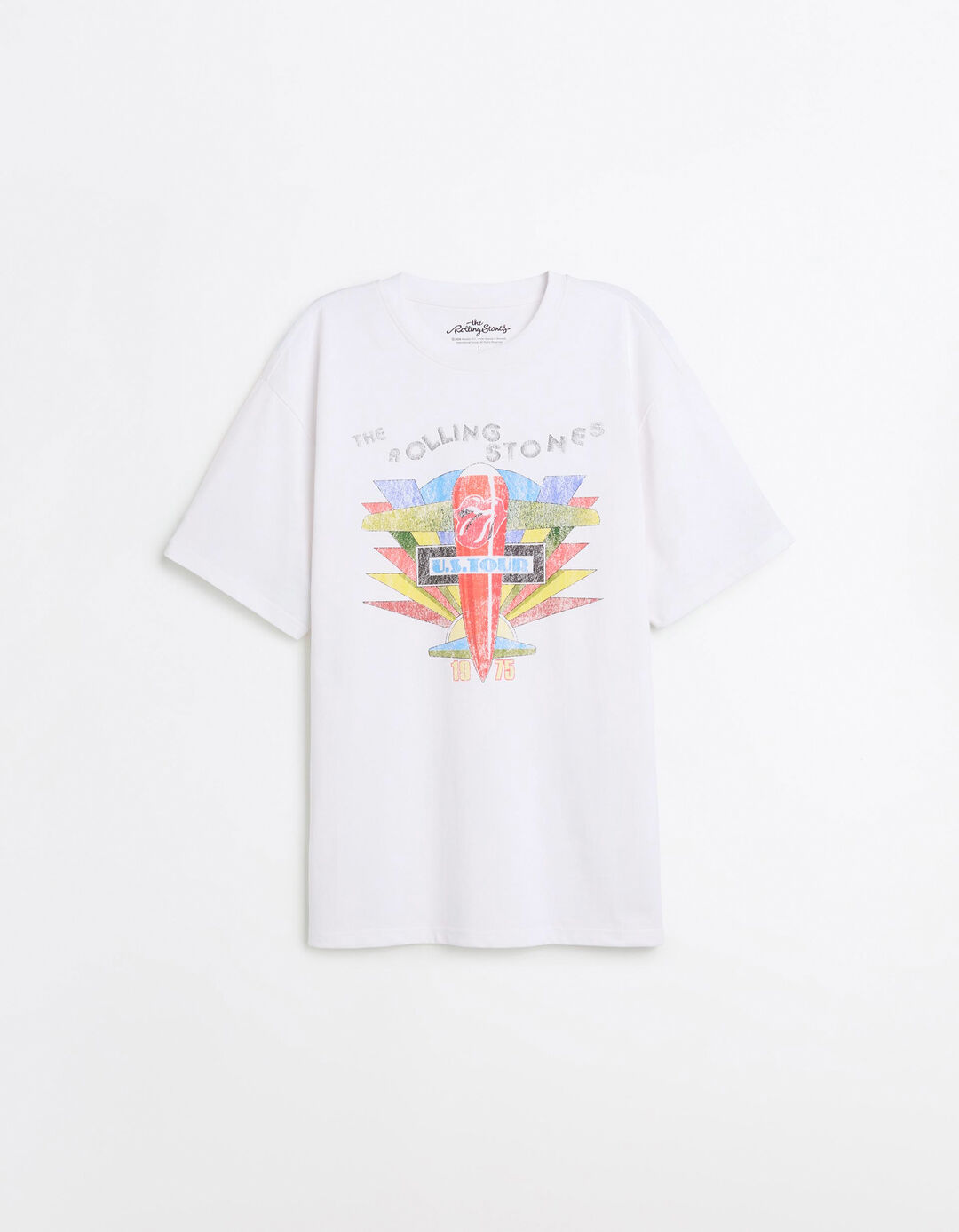 T-shirt Rolling Stones, Homem, Branco