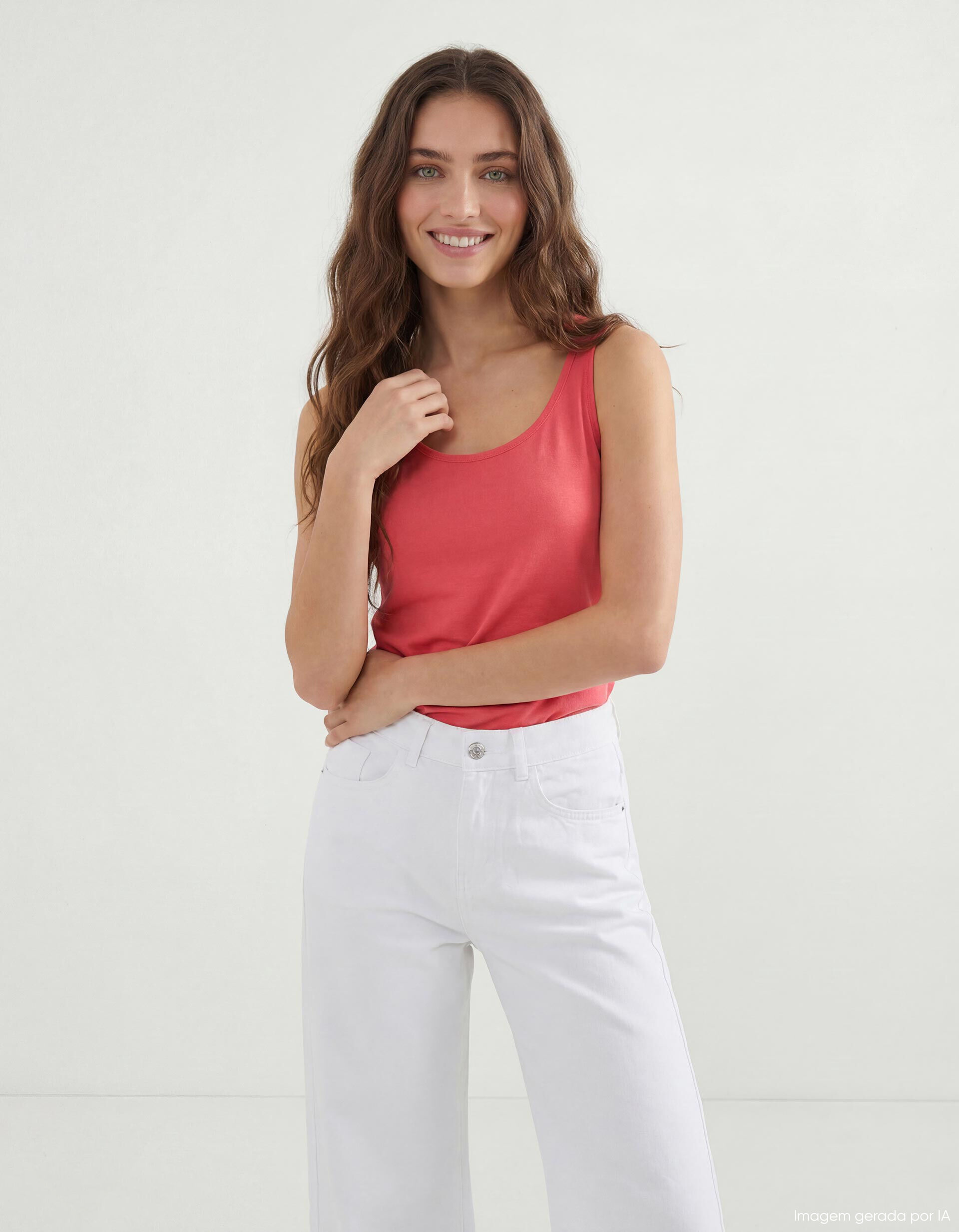 Comprar Online Top, Mulher, Coral