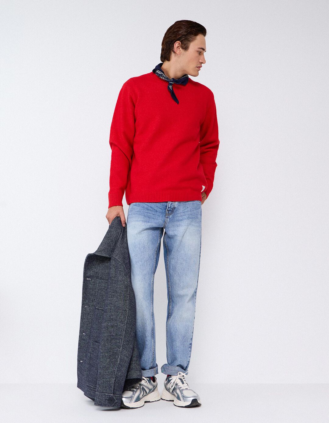 Camisola De Malha, Homem, Vermelho