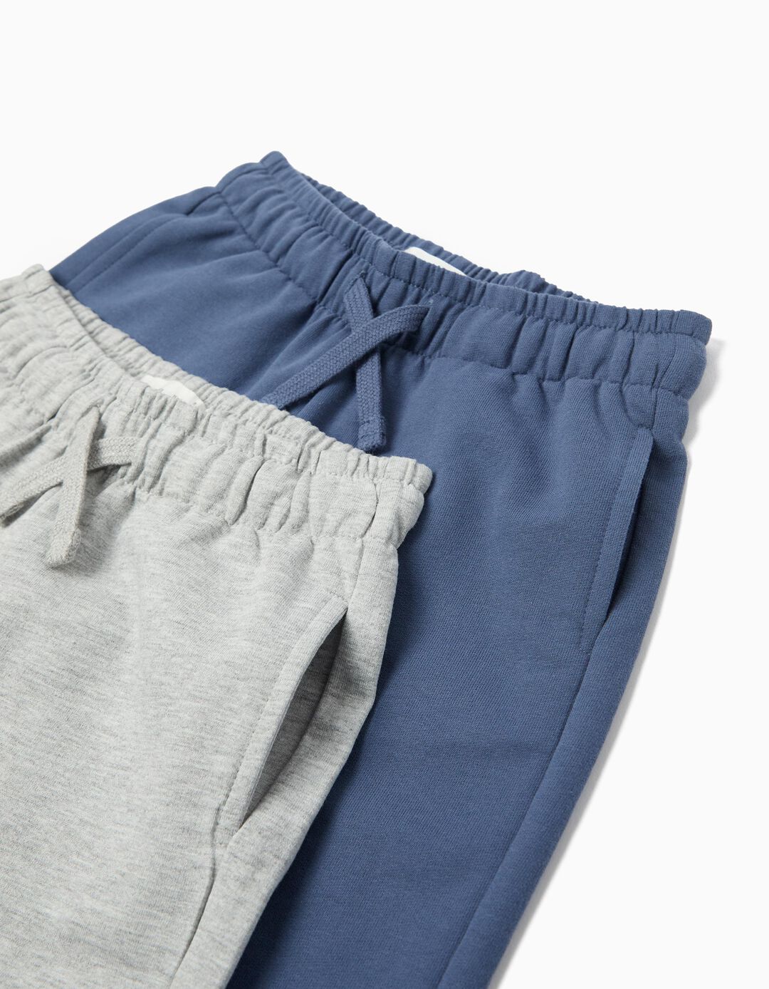 Pack 2 Cal&ccedil;&otilde;es de Felpa, Menino, Cinzento Claro