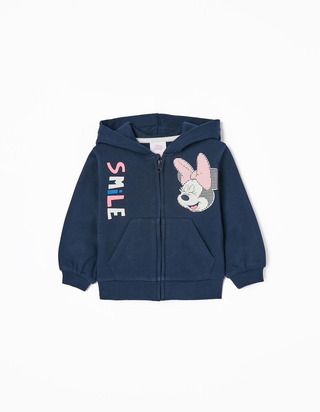 Cotton Hooded Jacket for Baby Girls 'Minnie', Dark Blue