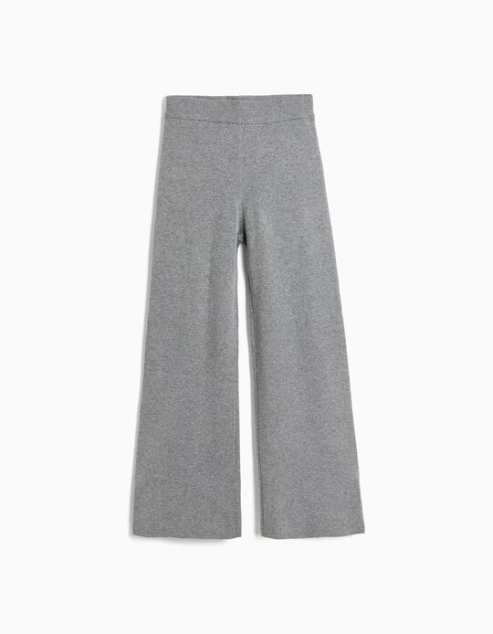 Comprar Online Cal&ccedil;as De Malha 'Wide Leg', Menina, Cinzento