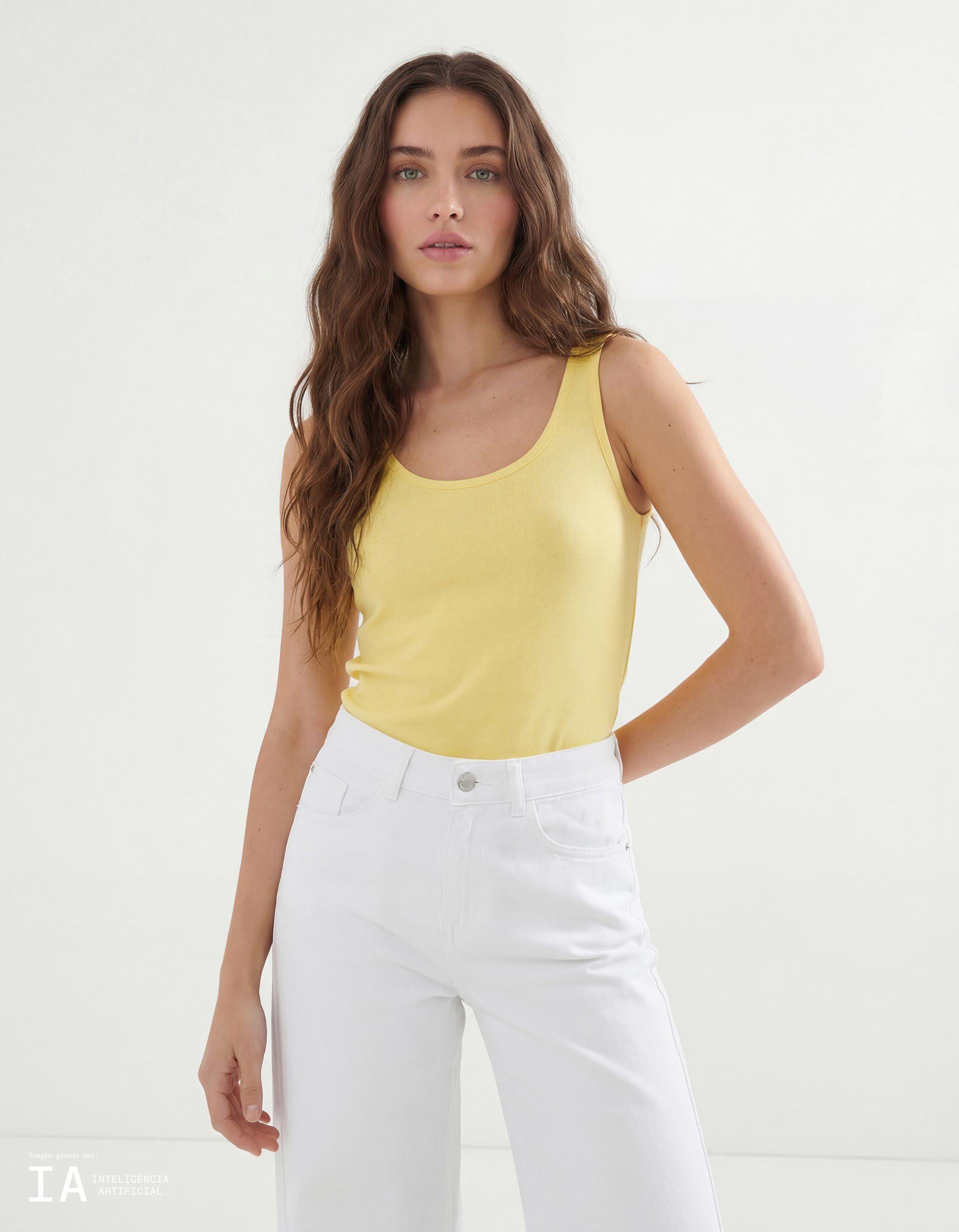 Comprar Online Top, Mulher, Amarelo Claro