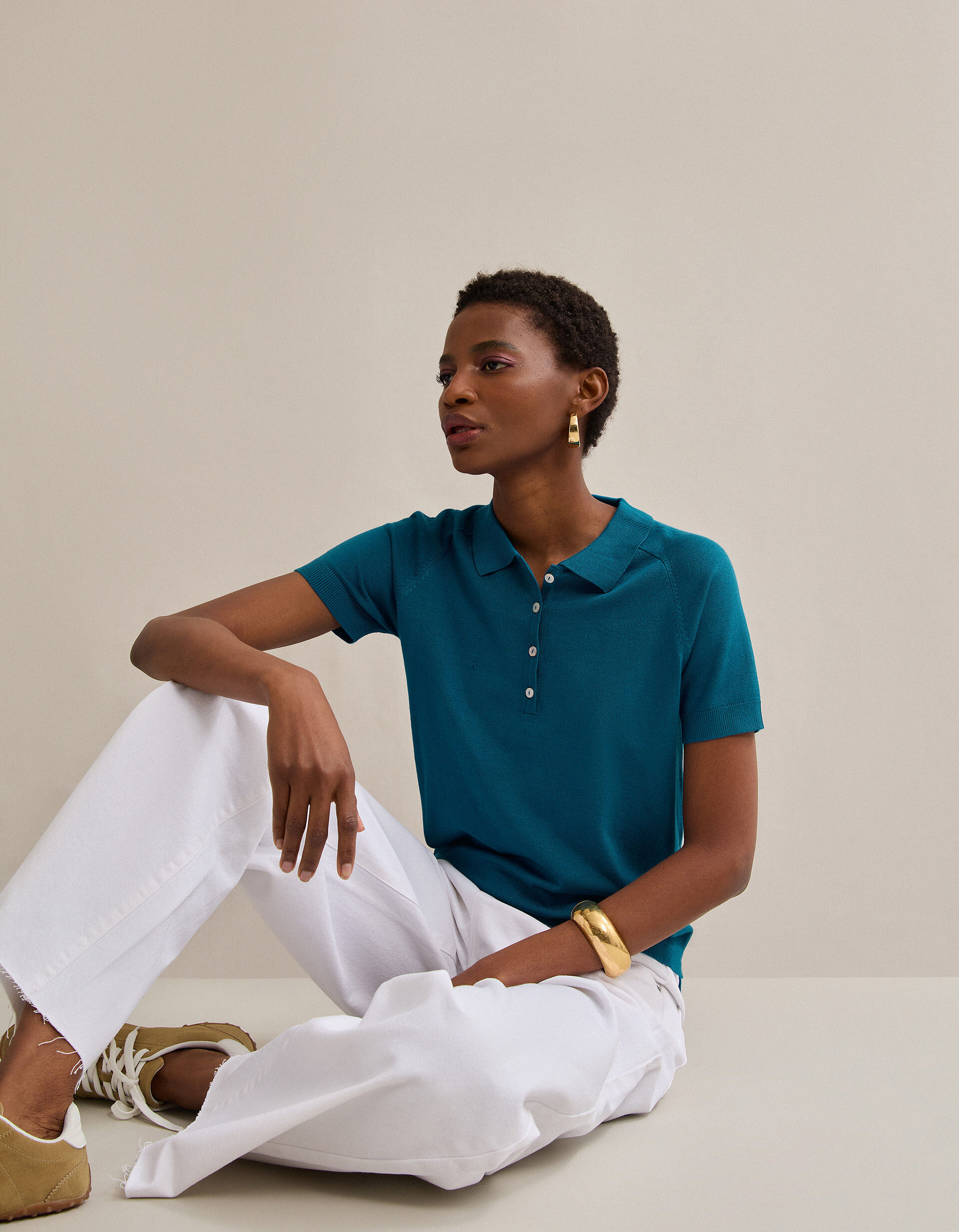 Comprar Online Polo de Malha, Mulher, Azul 