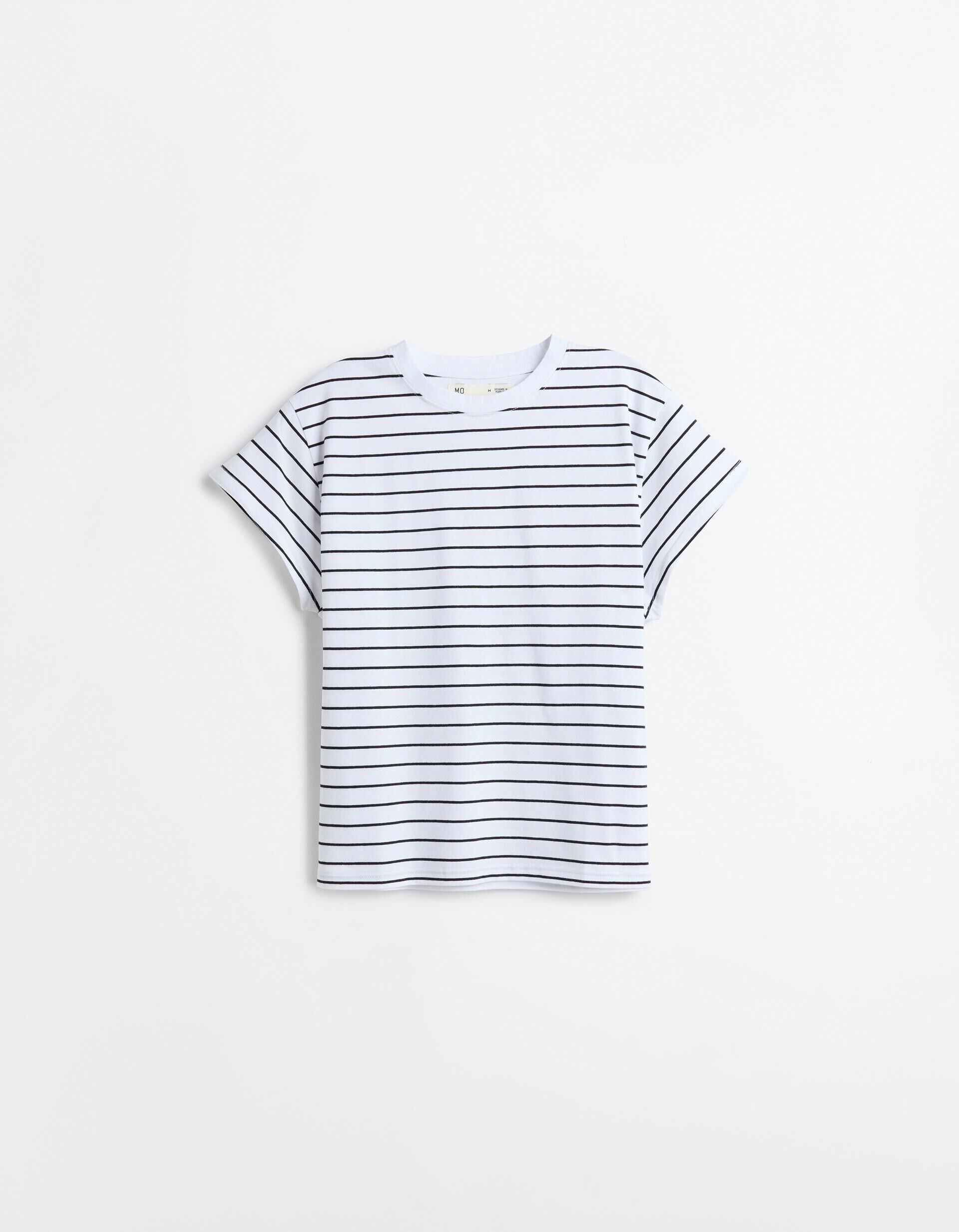 Comprar Online T-shirt &agrave;s Riscas, Mulher, Branco