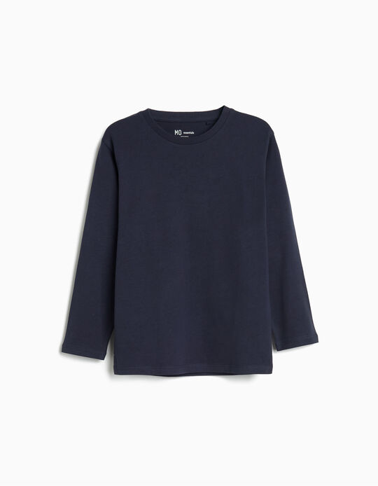 Comprar Online T-shirt de Manga Comprida, Menino, Azul Escuro