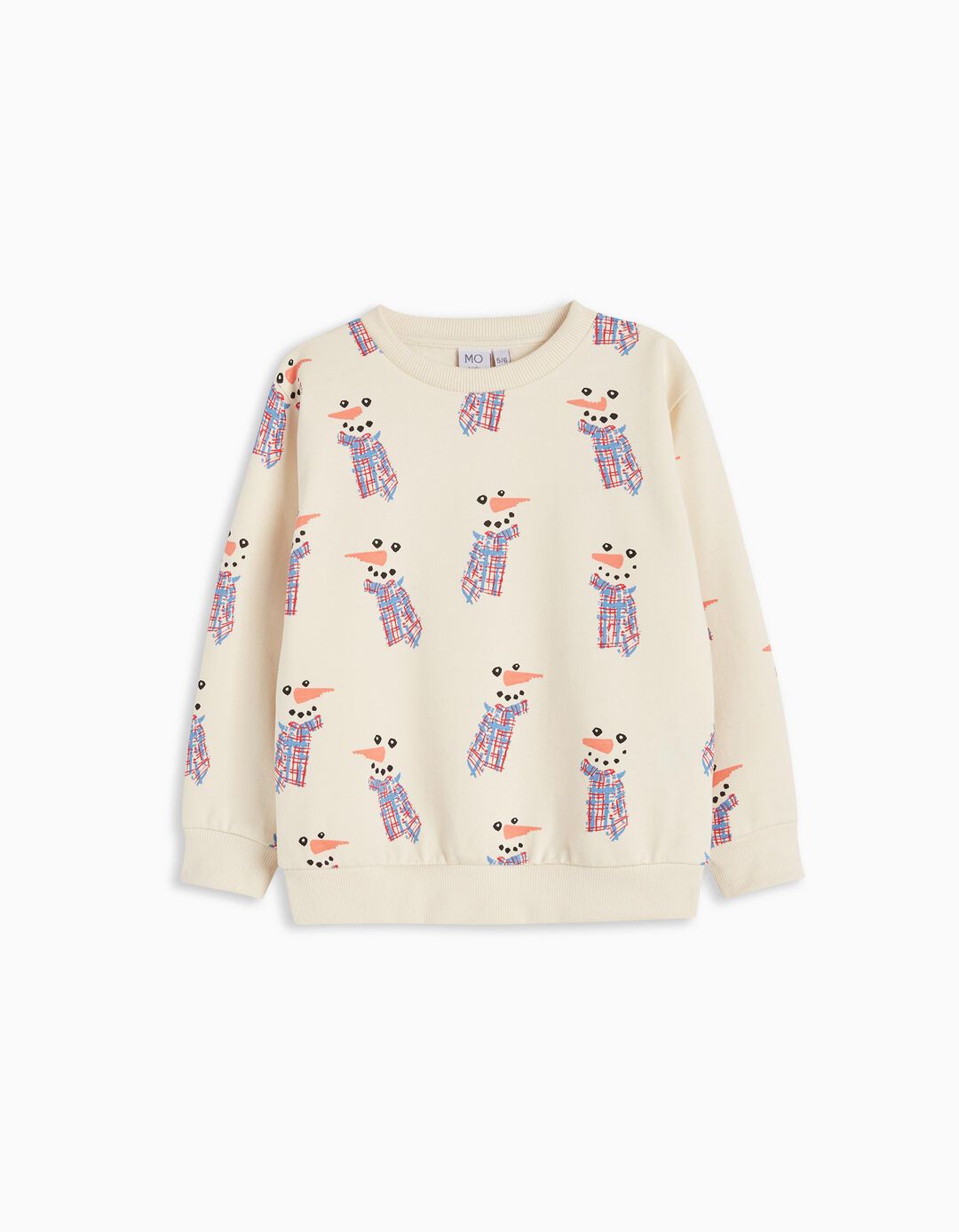'Christmas' Fleece Sweatshirt, Boy, Light Beige