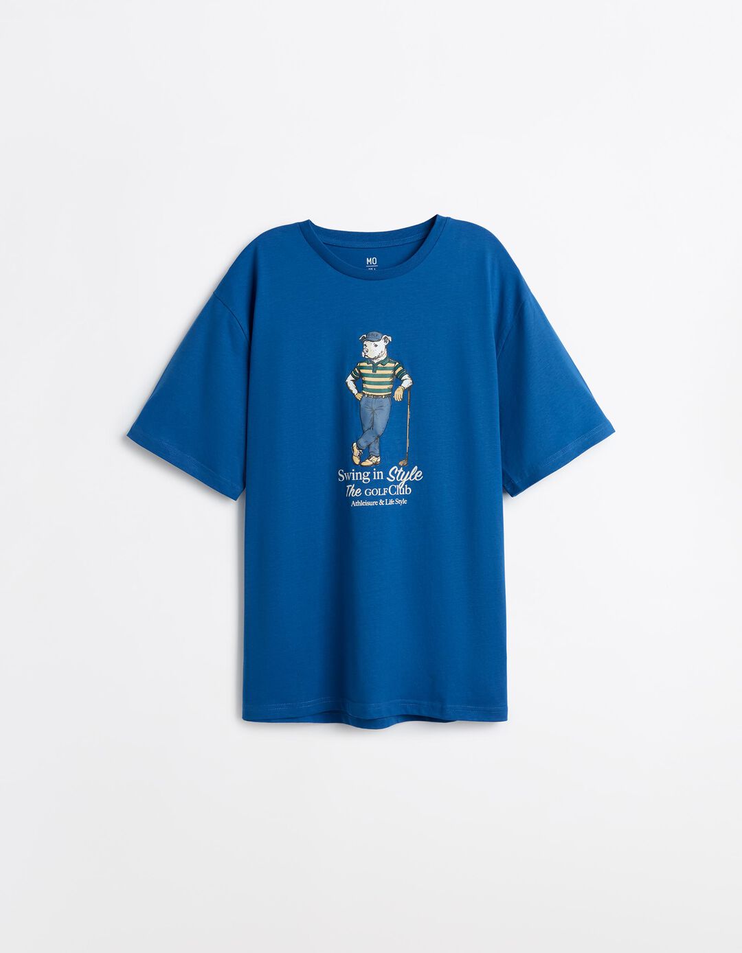 T-shirt Jersey Estampada, Homem, Azul Escuro