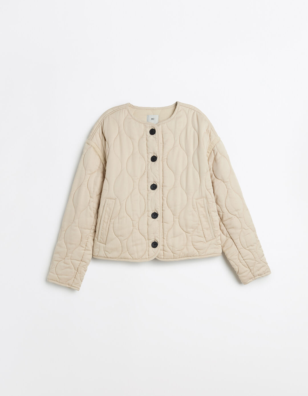 Casaco Acolchoado, Mulher, Bege