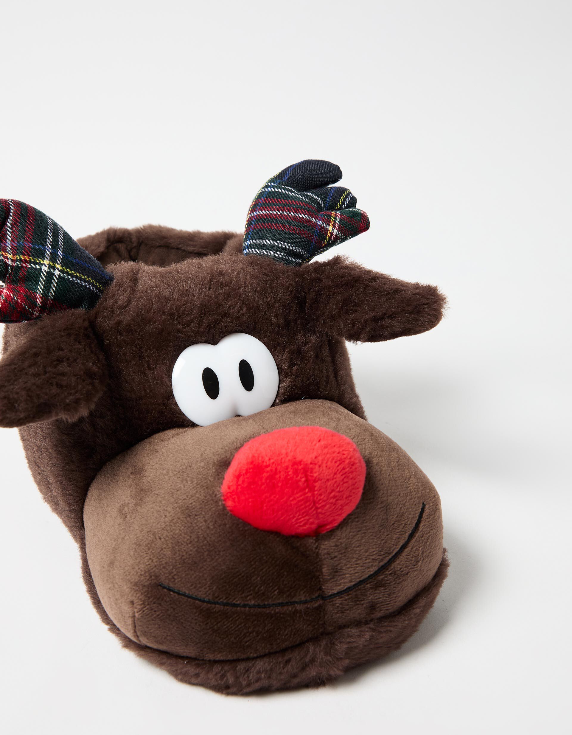 Comprar Online Pantufas de Natal, Homem, Castanho