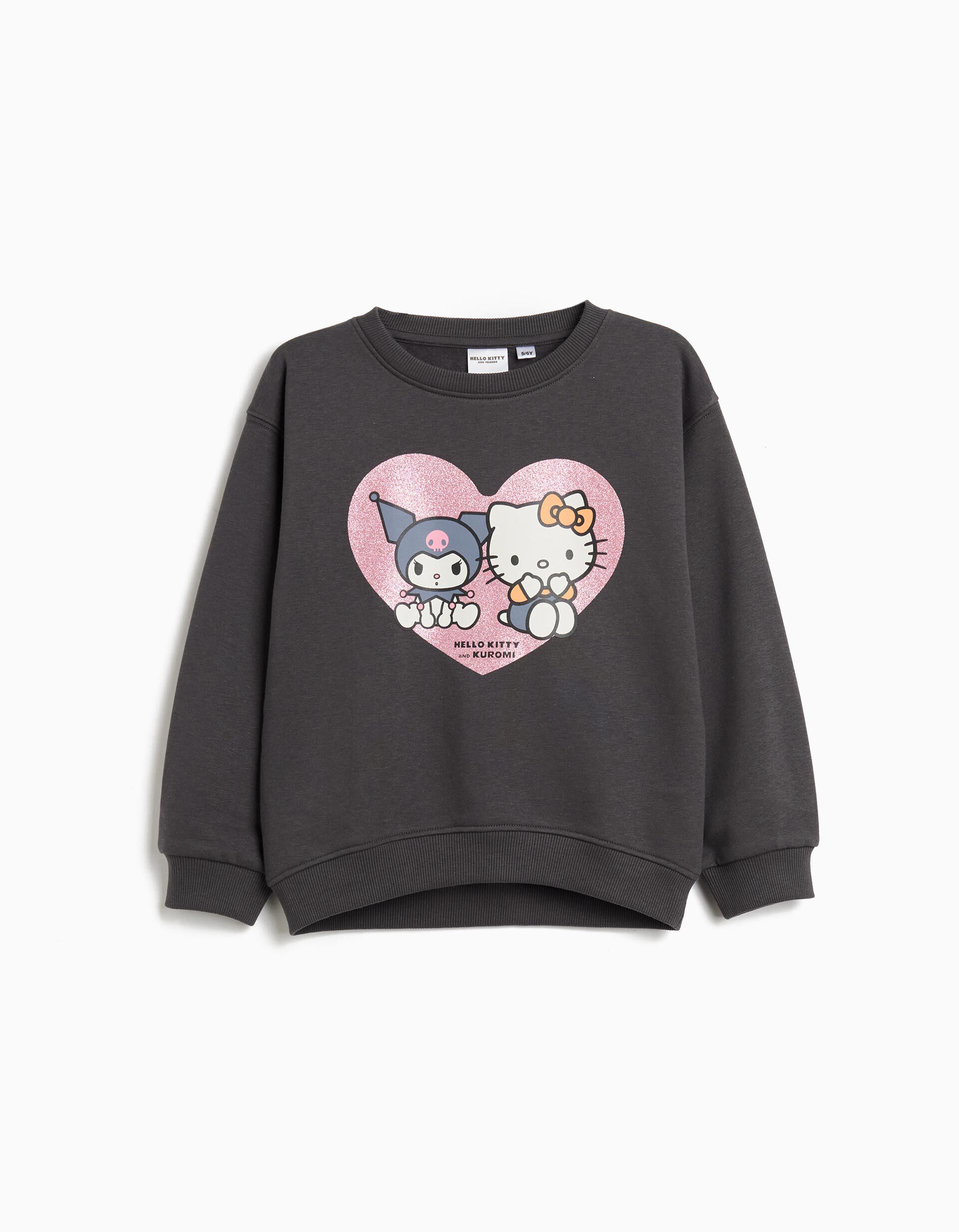 Comprar Online Sweatshirt 'Hello Kitty', Menina, Cinzento Escuro