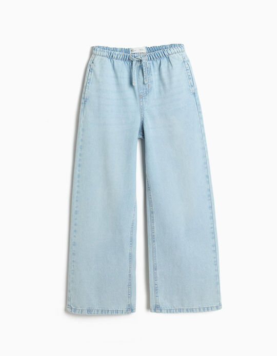 Comprar Online Cal&ccedil;as de Ganga 'Wide Leg', Menina, Azul Claro
