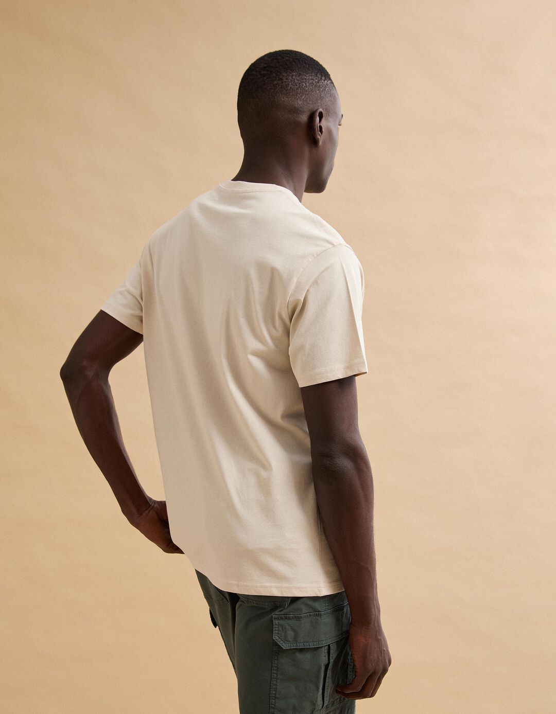 T-shirt Jersey, Homem, Bege