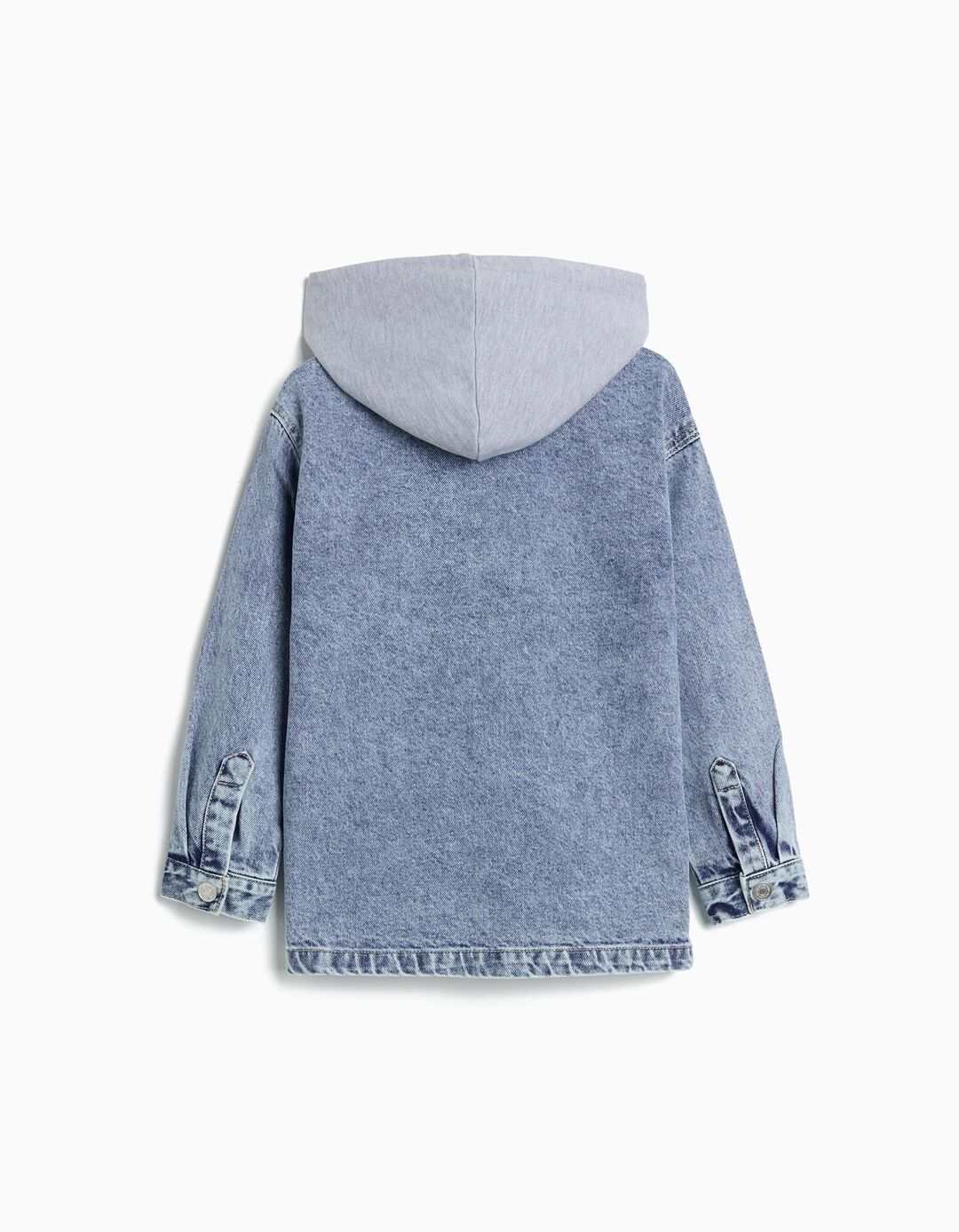 Sobrecamisa de Ganga com Capuz, Menino, Azul Claro