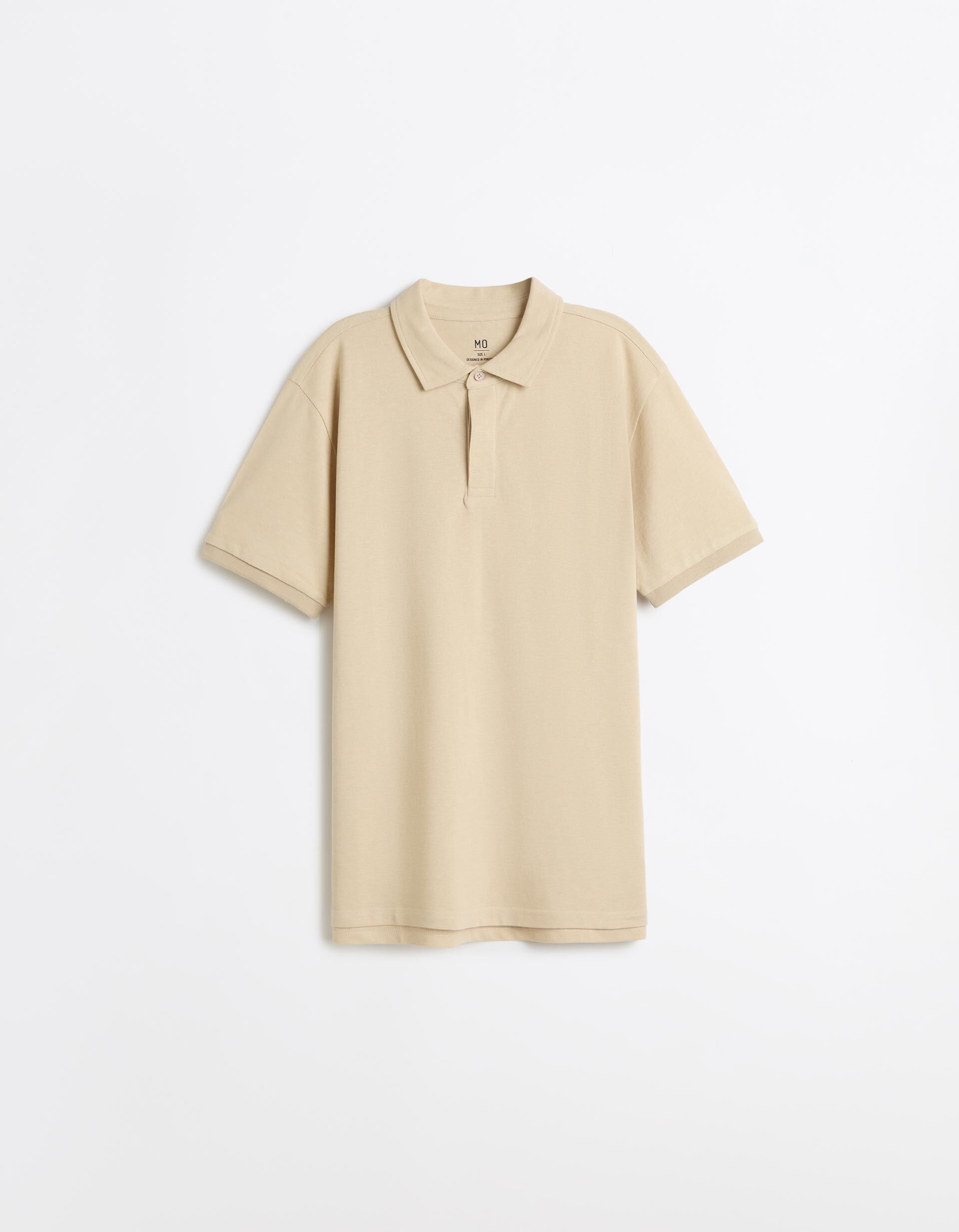 Comprar Online Polo Oxford Piquet, Homem, Bege Claro