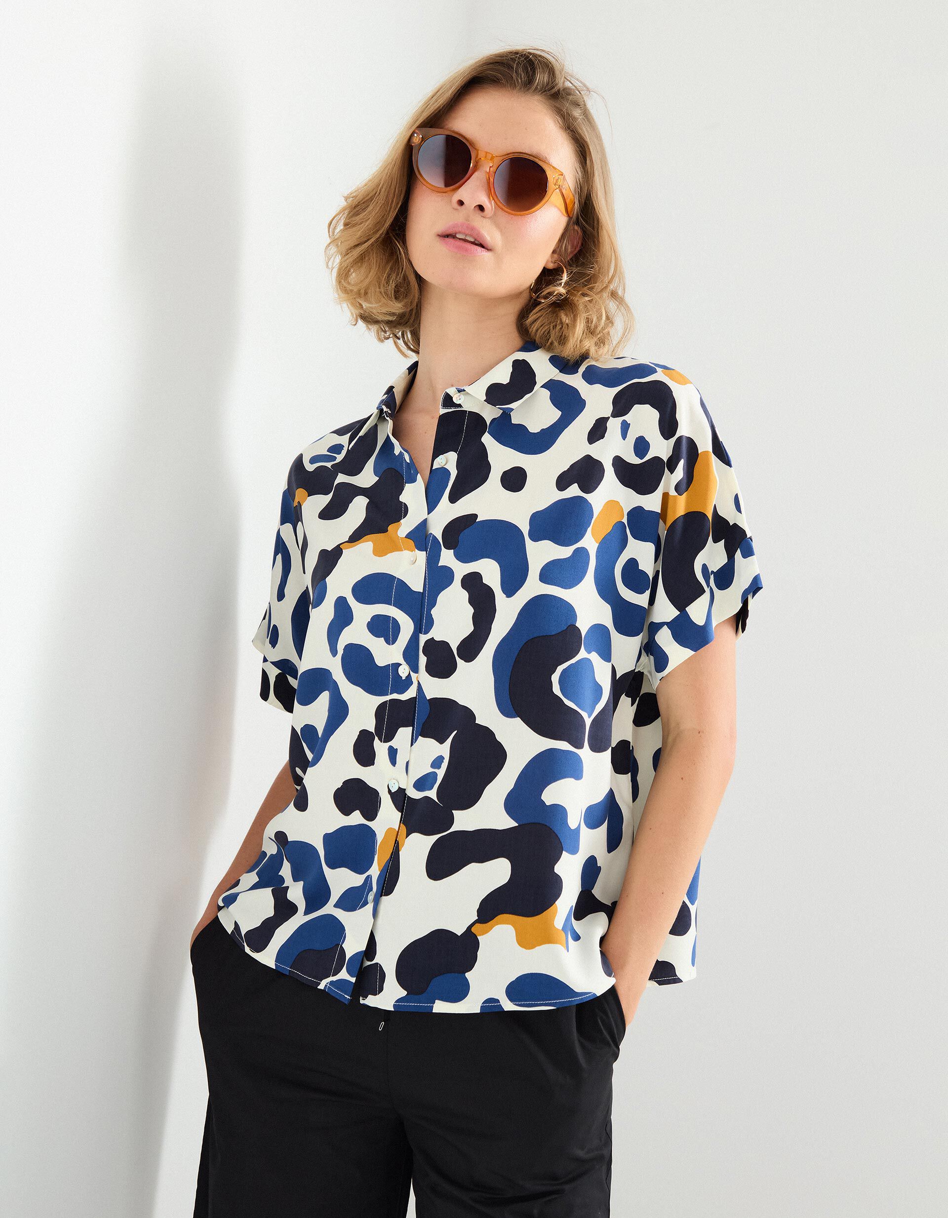 Comprar Online Camisa Viscose, Mulher, Azul 