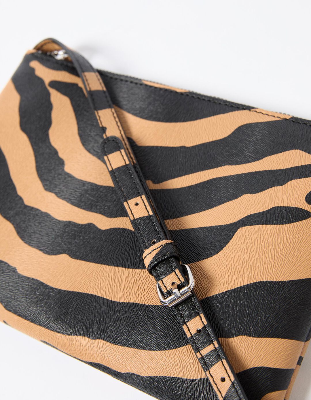 Mala Tiracolo Animal Print, Mulher, Castanho 