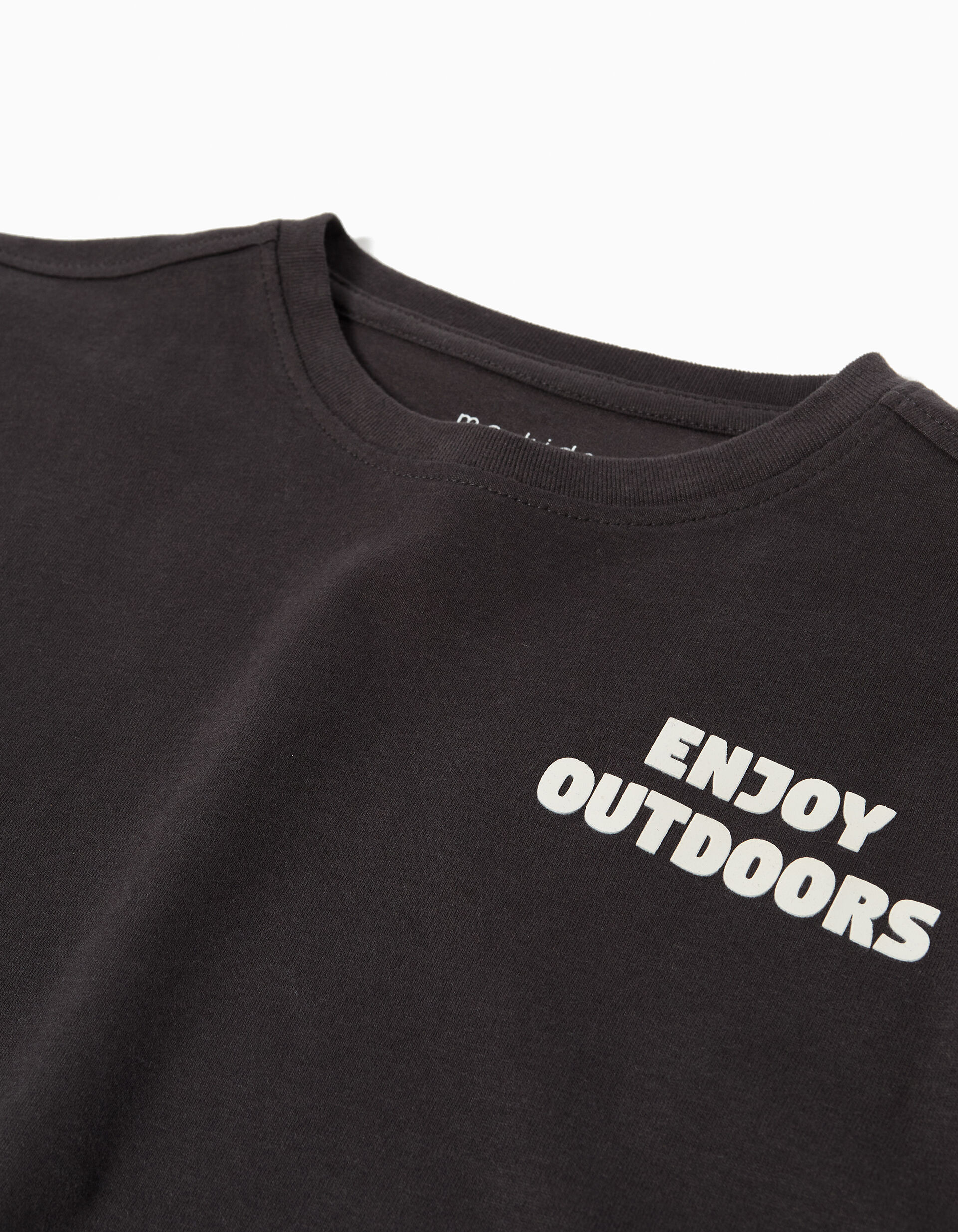 Comprar Online T-shirt Manga Comprida, Menino, Cinzento Escuro