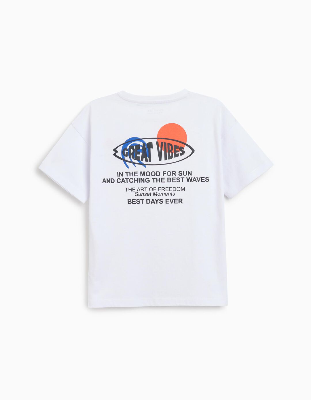 T-shirt Print, Menino, Branco