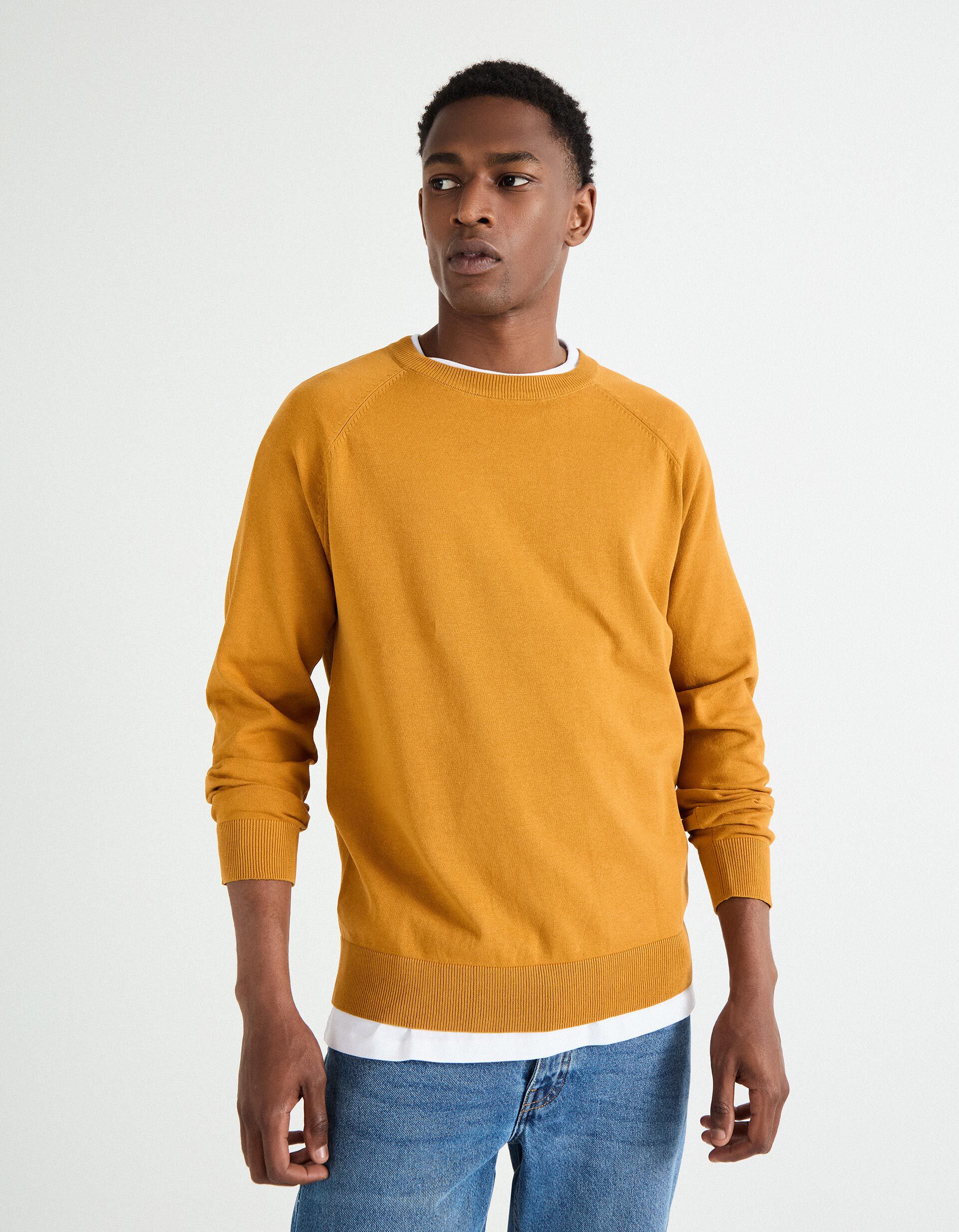 Comprar Online Camisola de Malha, Homem, Amarelo Escuro