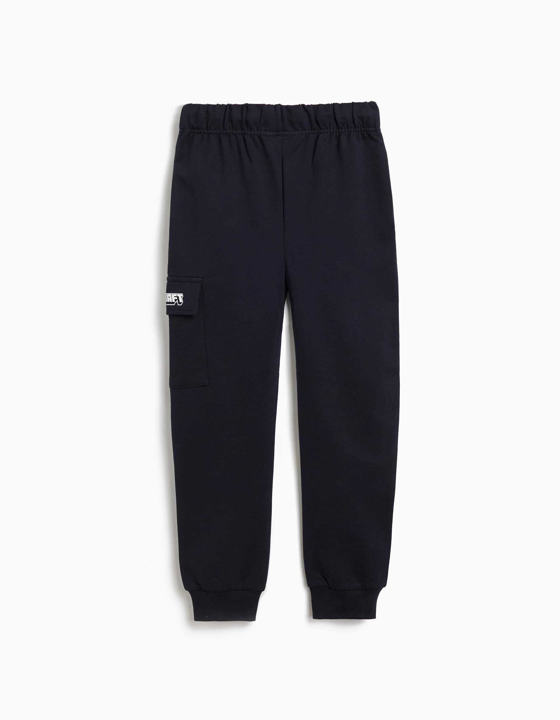 Comprar Online Cal&ccedil;as Jogging de Felpa 'Minecraft', Menino, Azul Escuro 