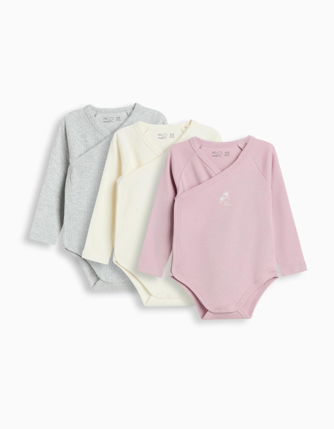 Pack 3 Bodies Quimono, Menina, Multicor