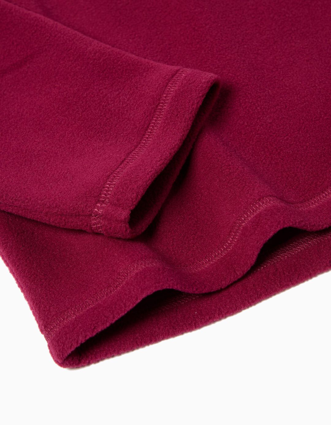 Camisola Polar com Fecho, Menina, Vermelho Escuro 
