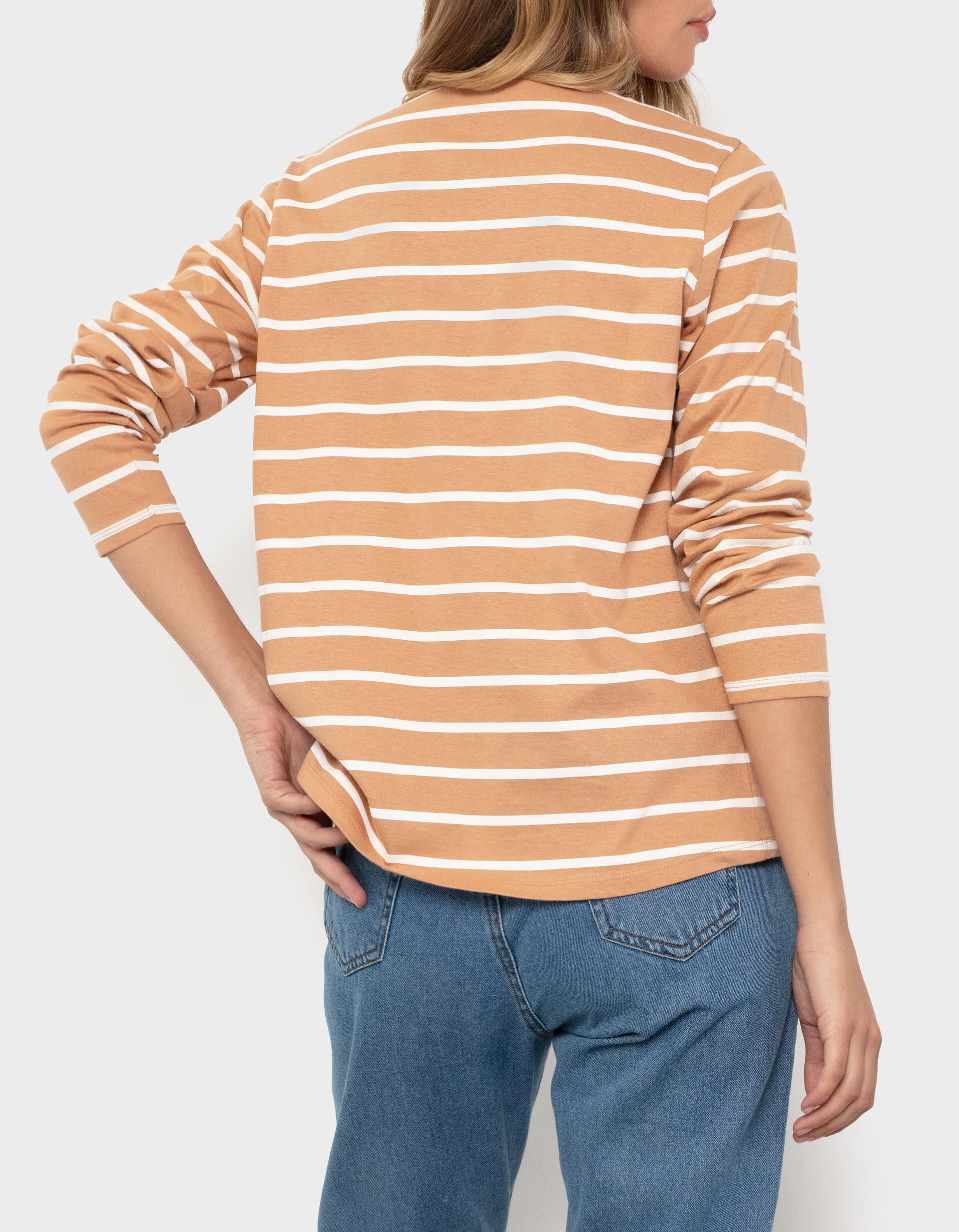 T-shirt Manga Comprida às Riscas, Mulher | MO Online