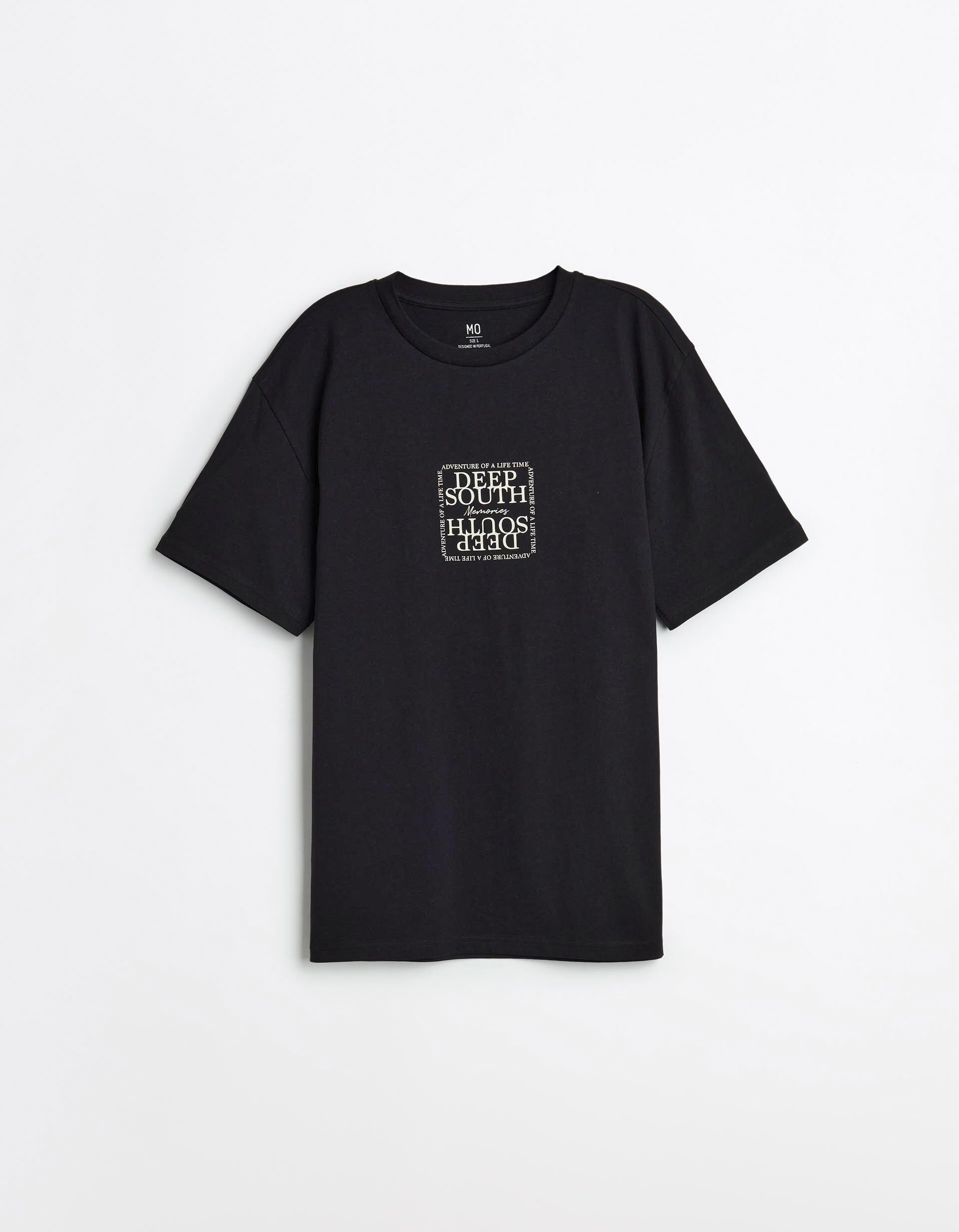 Comprar Online T-shirt Jersey Estampada, Homem, Preto