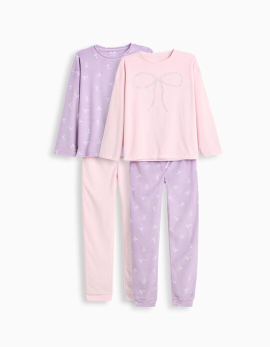 Comprar Online Pack 2 Pijamas Em Veludo, Menina, Multicor