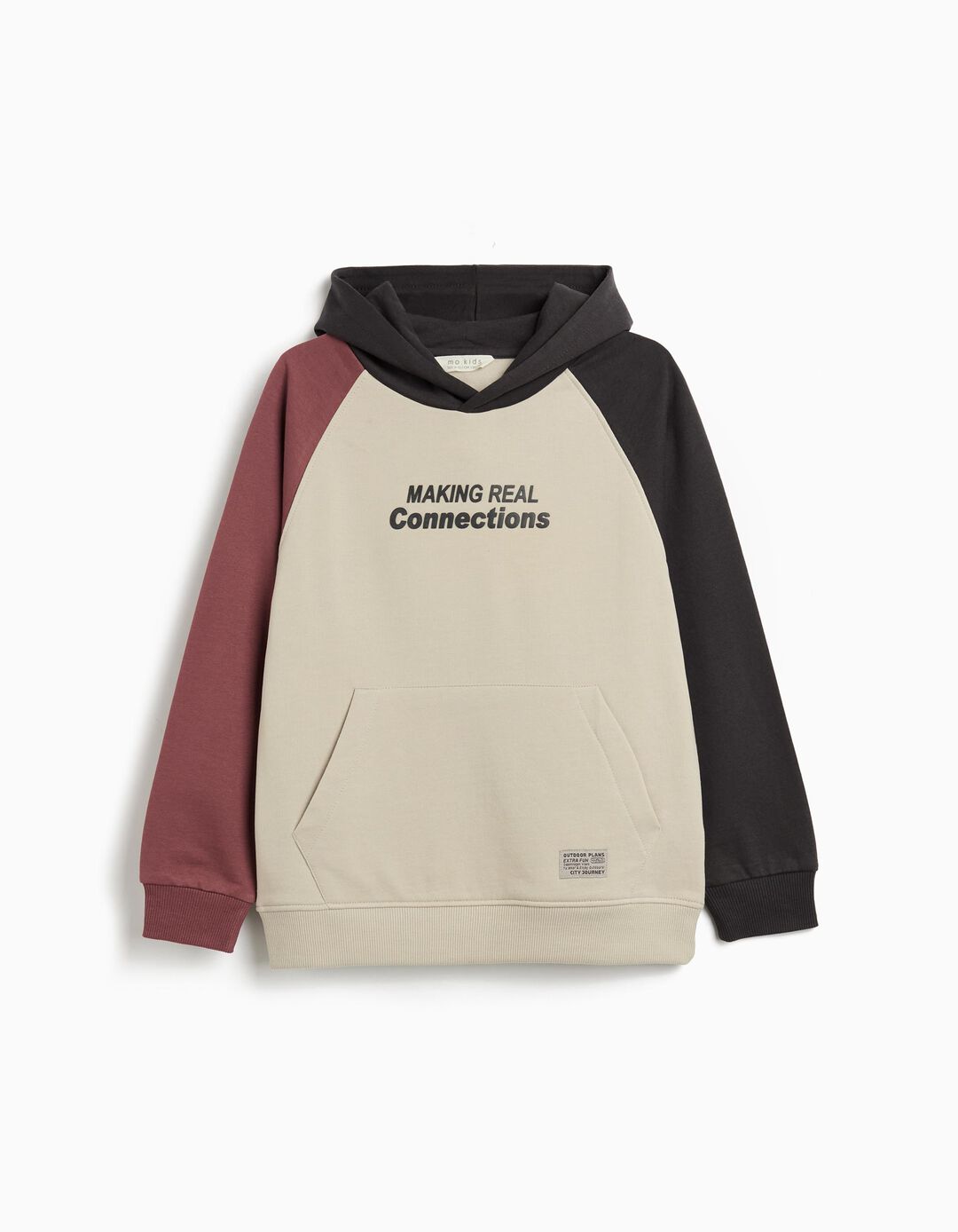 Sweatshirt de Felpa Capuz, Menino, Cinzento Escuro