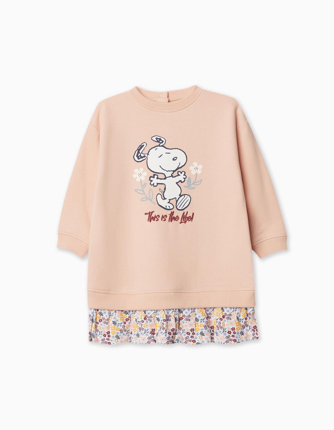 Vestido Sweatshirt 'Snoopy', Bebé Menina, Multicor