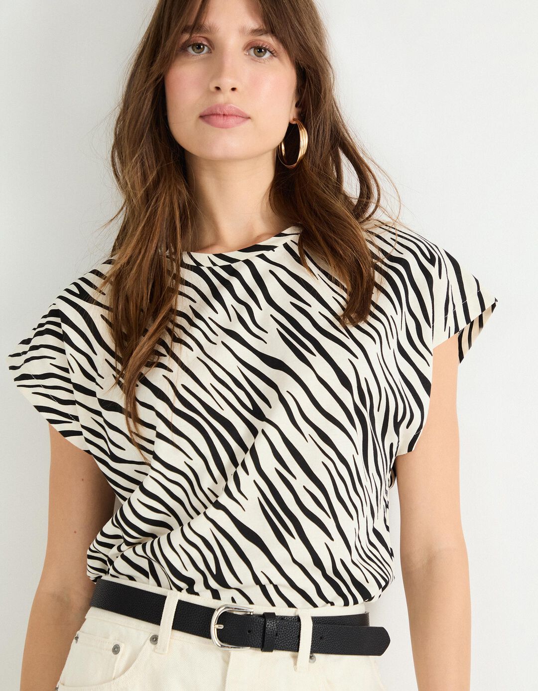 T-shirt Print, Mulher, Preto 