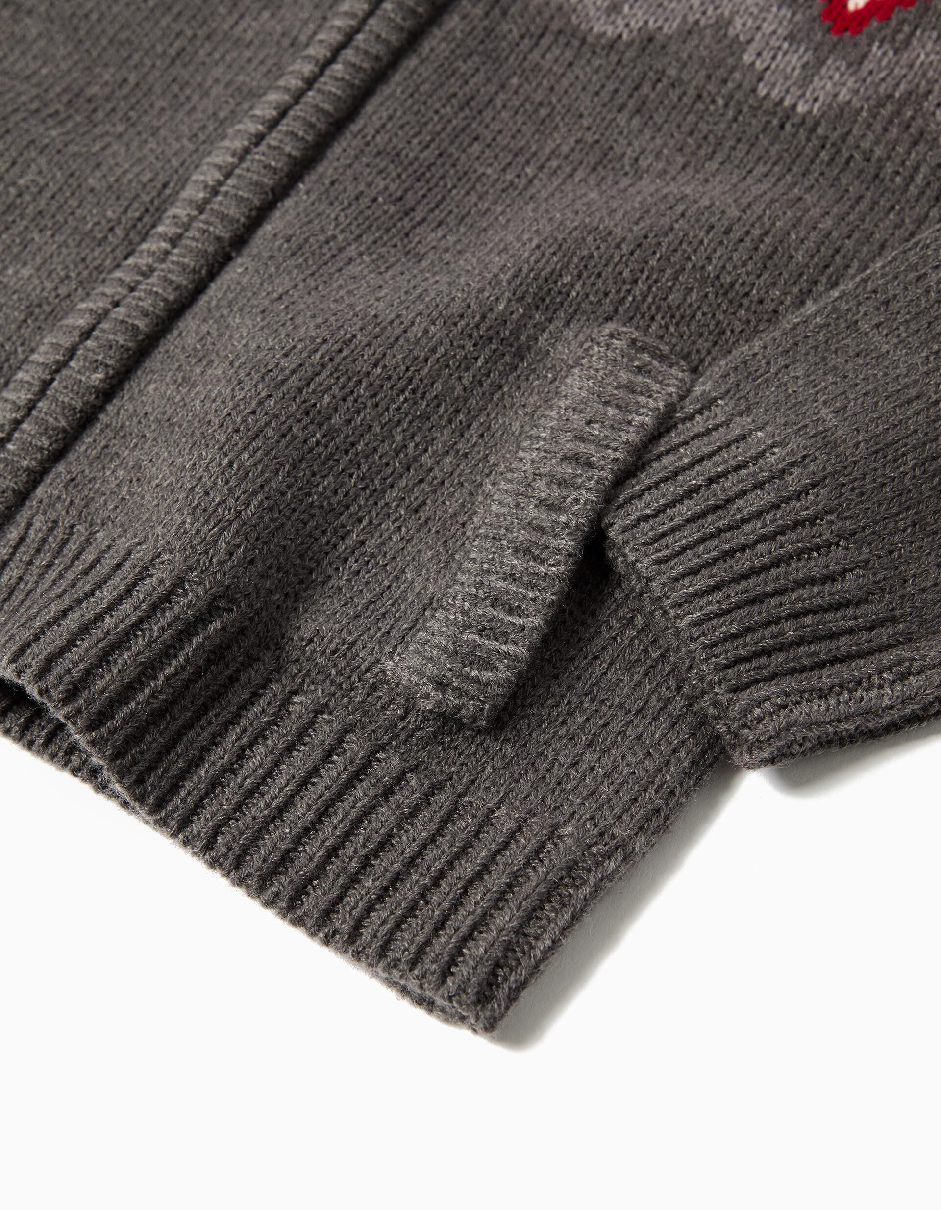 Comprar Online Casaco de Malha com Capuz, Menino, Cinzento Escuro