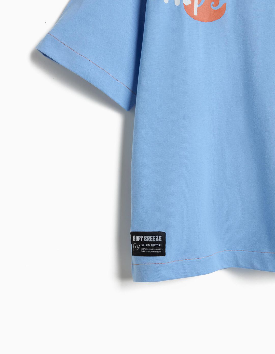 T-shirt Estampada, Menino, Azul