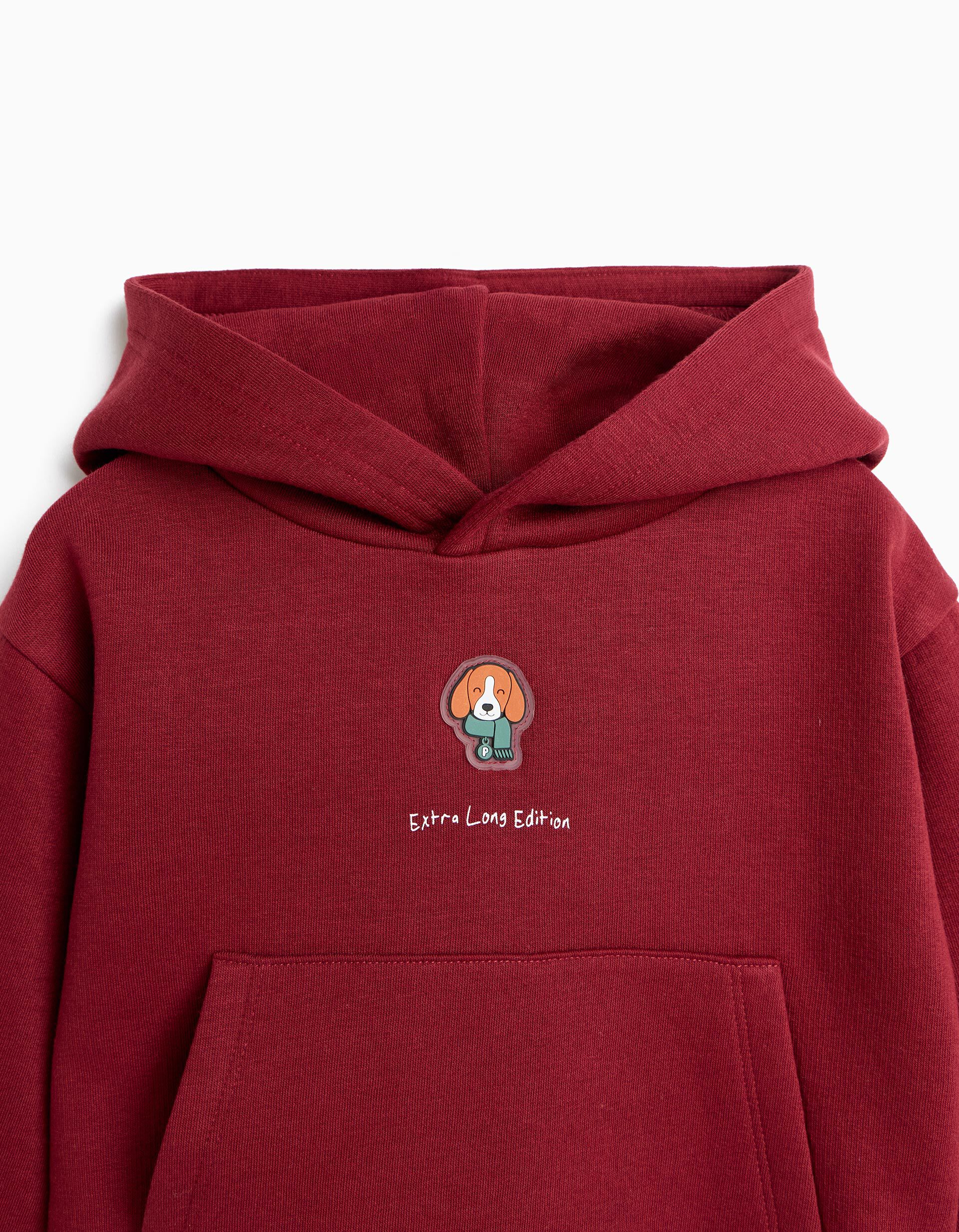 Comprar Online Sweatshirt Com Capuz, Menino, Vermelho Escuro