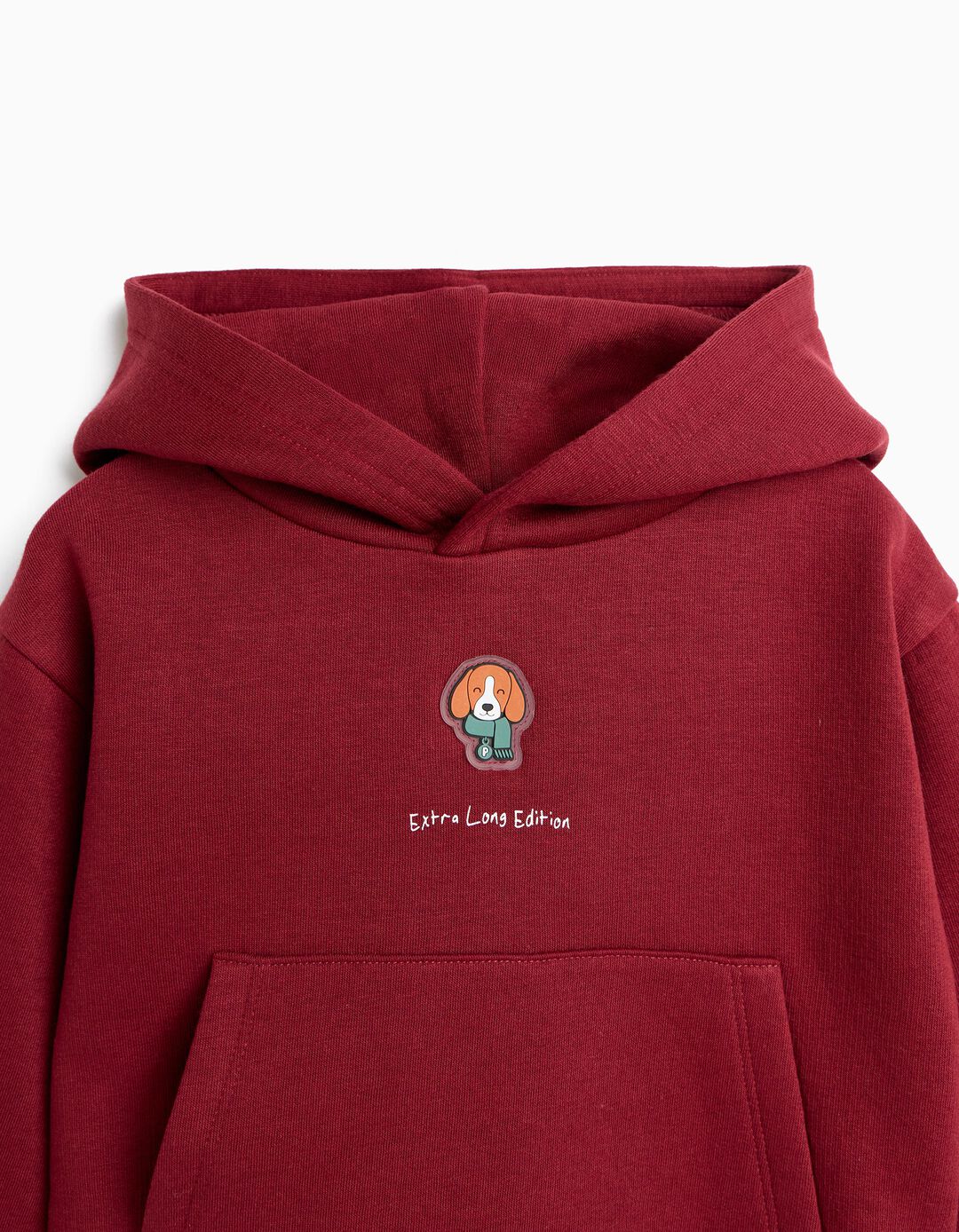 Sweatshirt Com Capuz, Menino, Vermelho Escuro