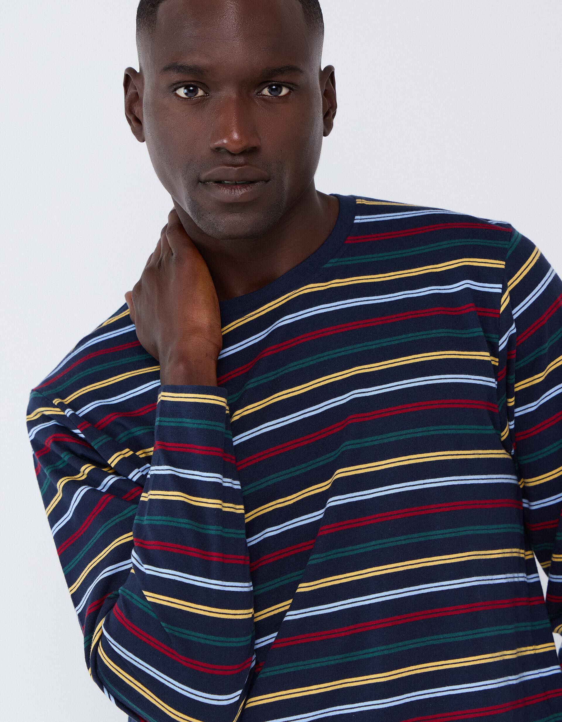 Comprar Online Pijama &Agrave;s Riscas, Homem, Azul Escuro